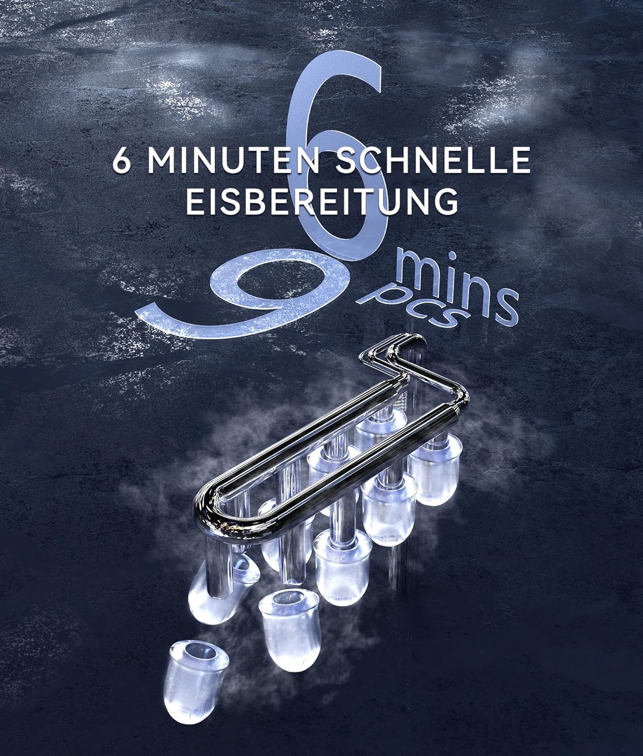 Selbstreinigende Eiswürfelmaschine