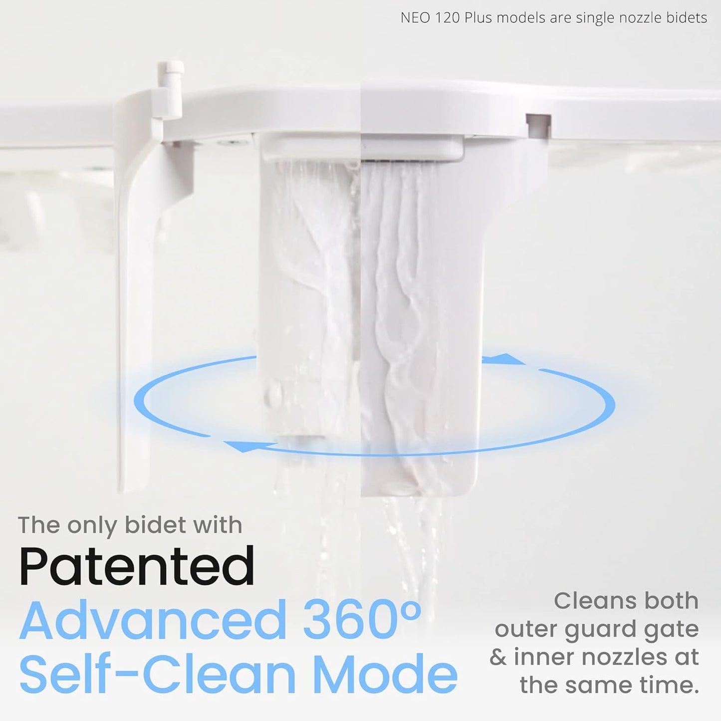 Mechanischer Bidet-Toilettenaufsatz mit Doppeldüsen, Rose Gold
