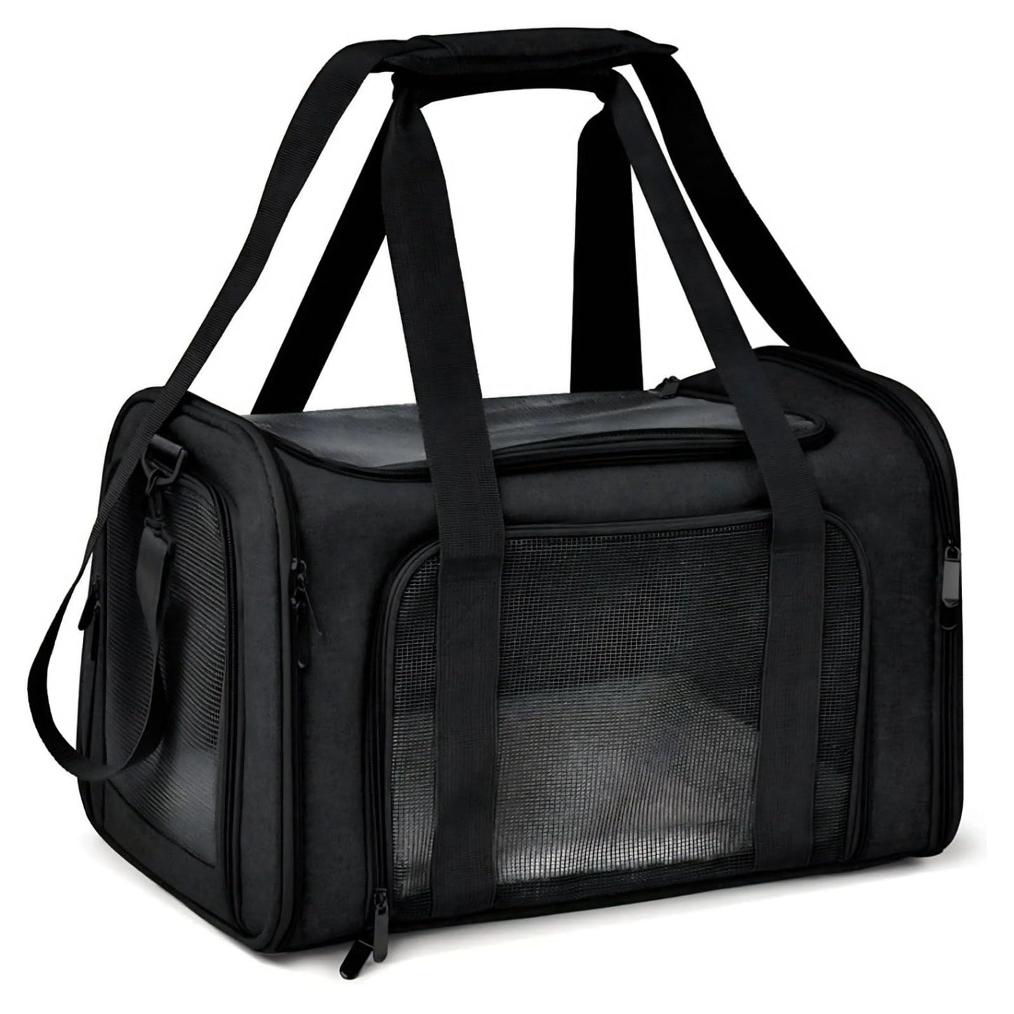 Tragbare Haustiertasche, Schwarz