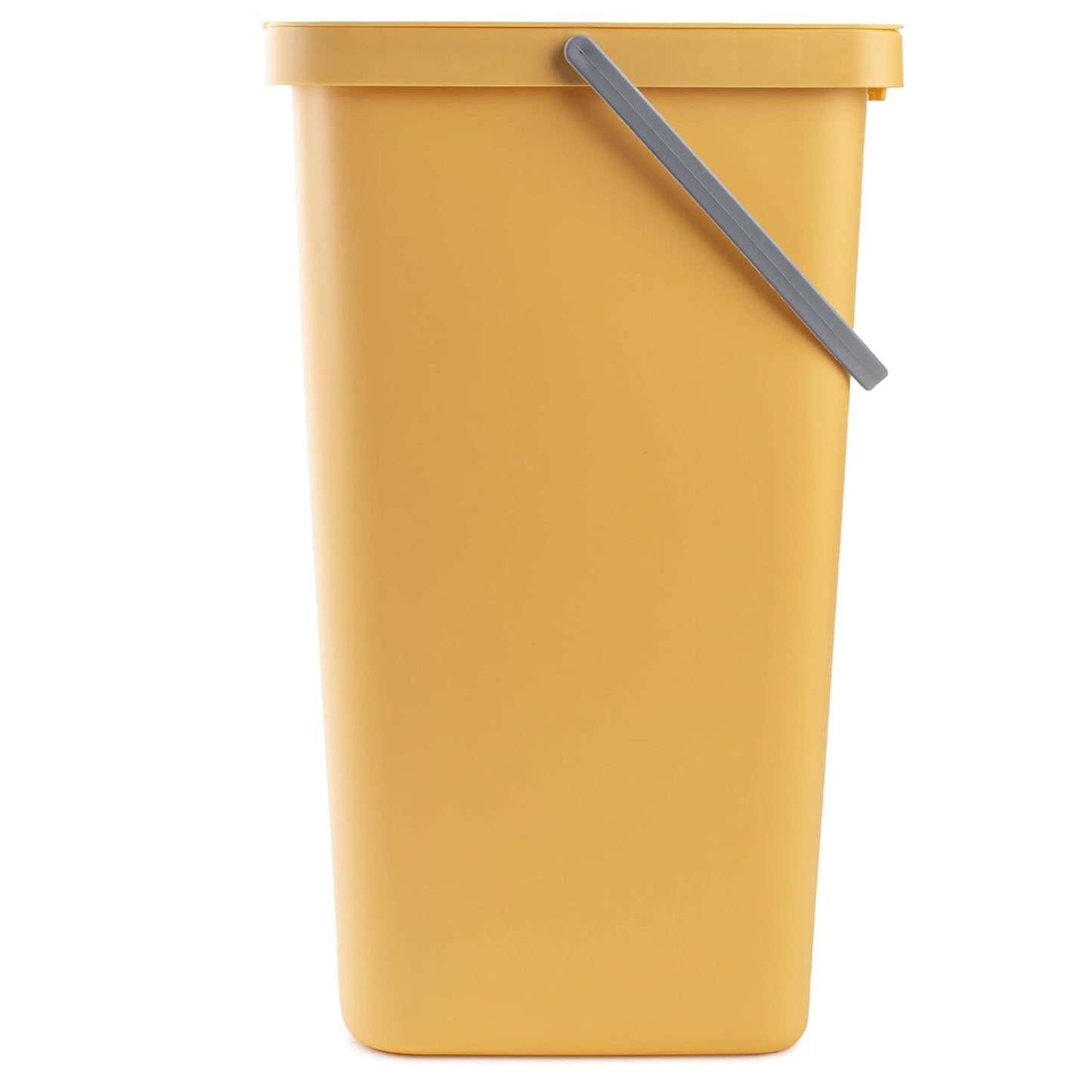 Abfallbehälter mit Deckel und Griff, 25L|Gelb