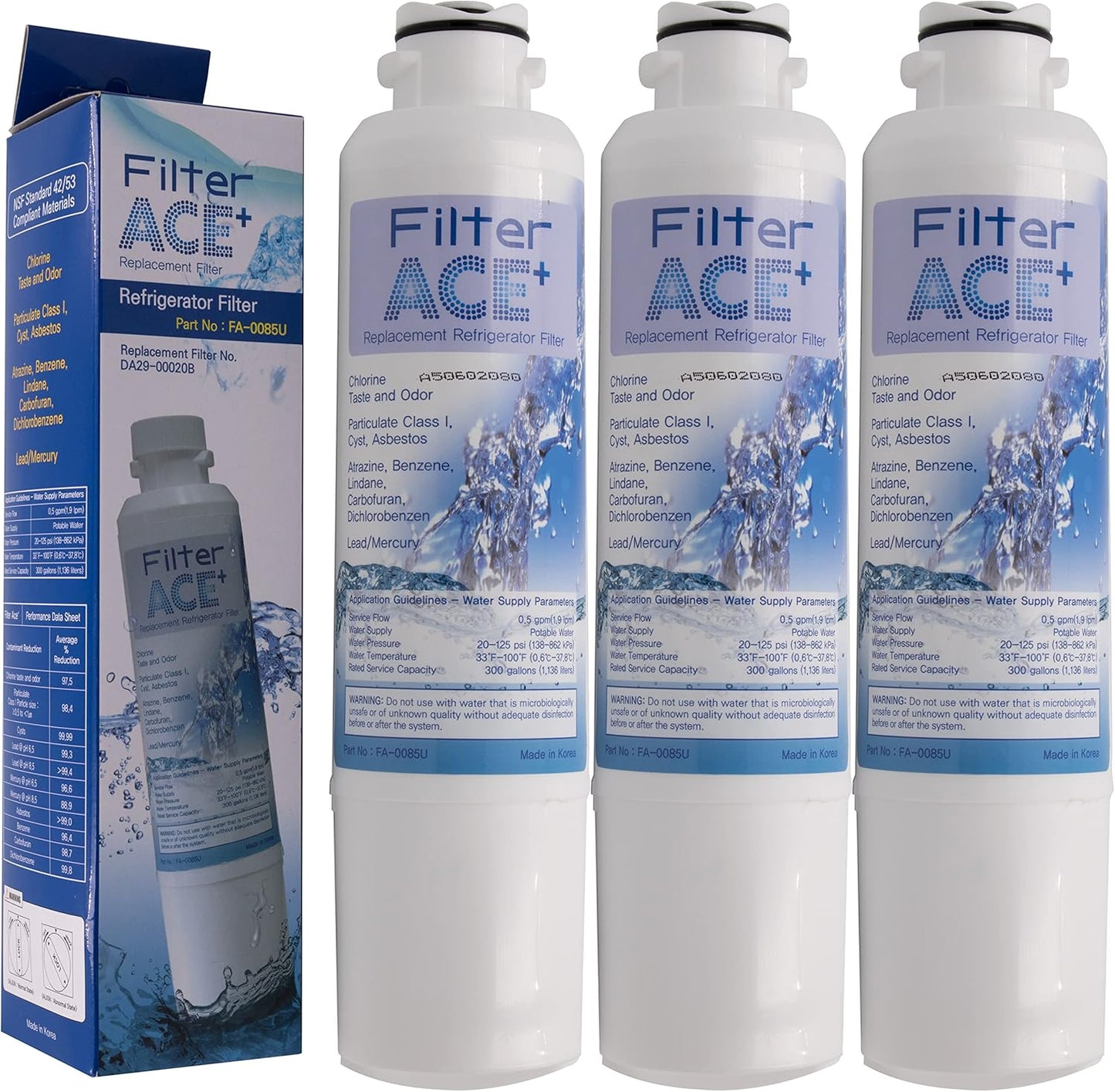 Wasserfilter-Set für Samsung Kühlschränke, 3er Pack