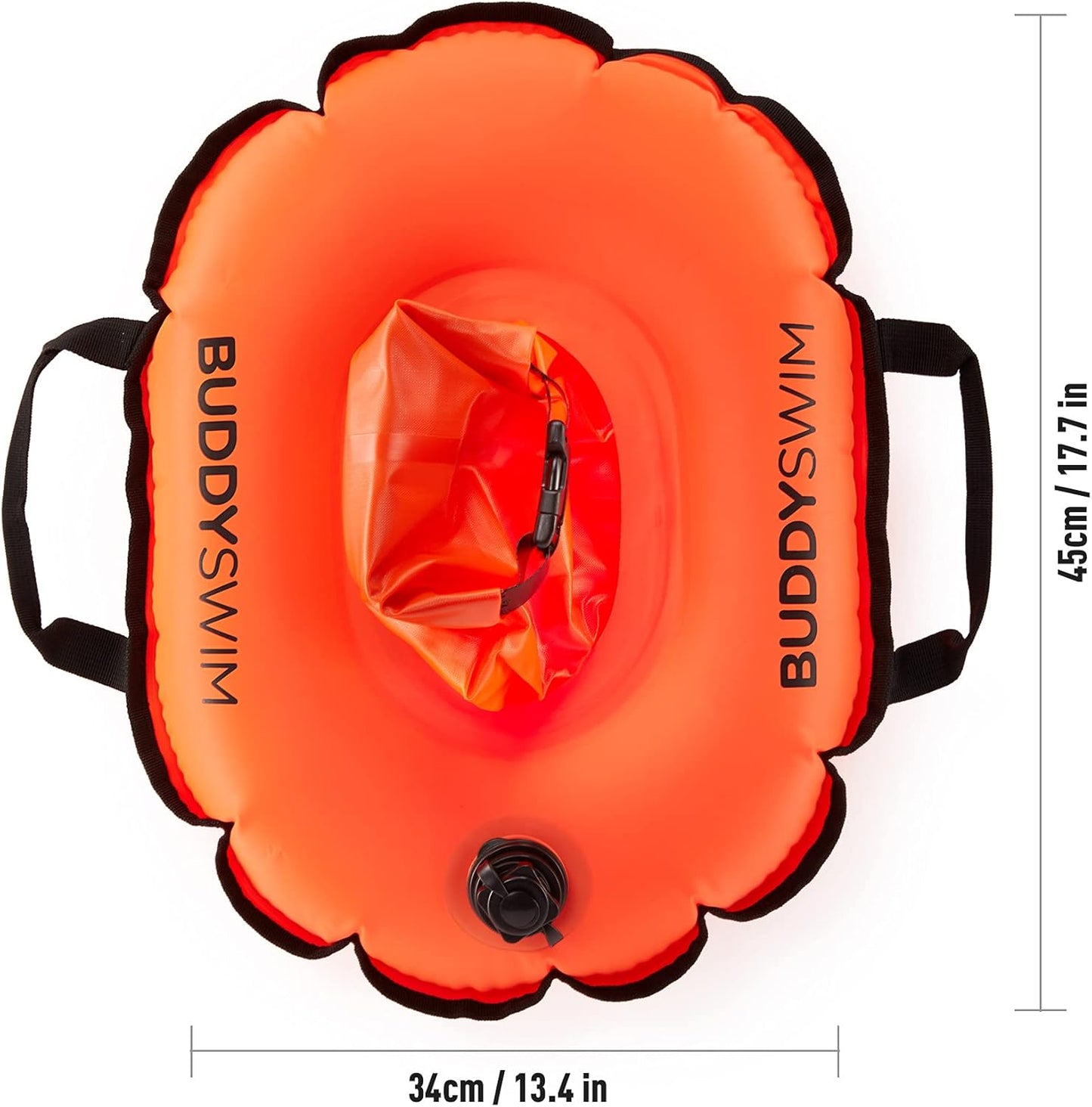 Schwimmboje mit wasserdichter Tasche, orange