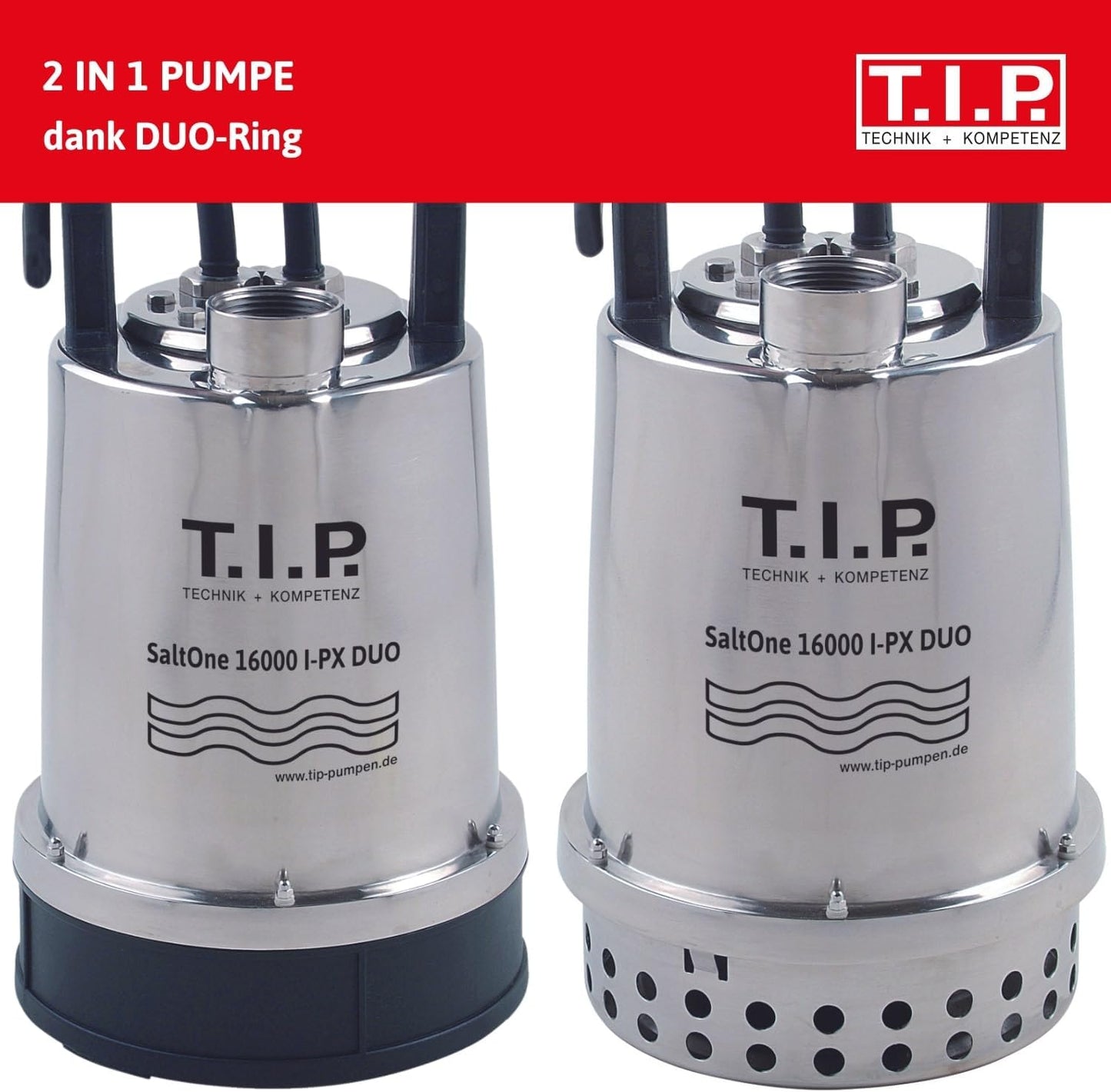 SaltOne 1600 I-PX DUO Tauchpumpe, Pumpe ohne Schlauch
