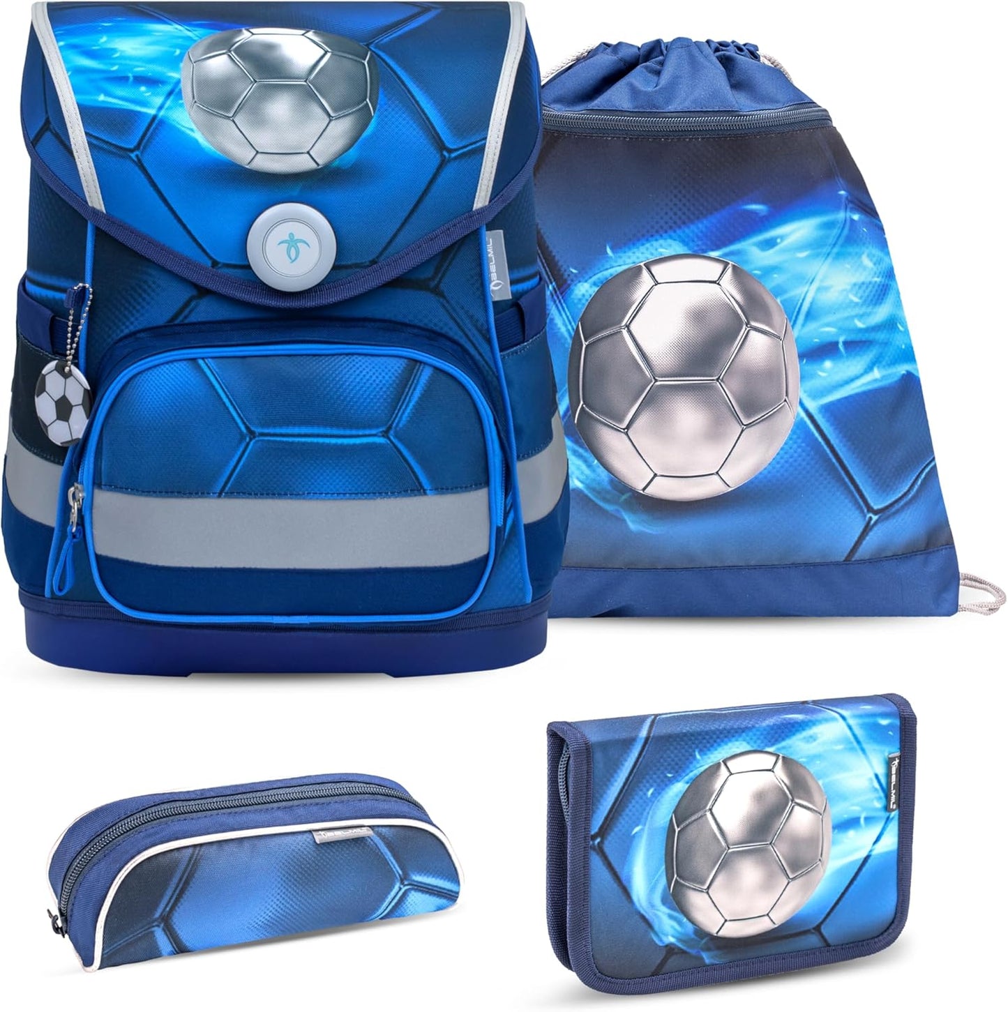 4-teiliges Schulranzen-Set Football 4, Football 4