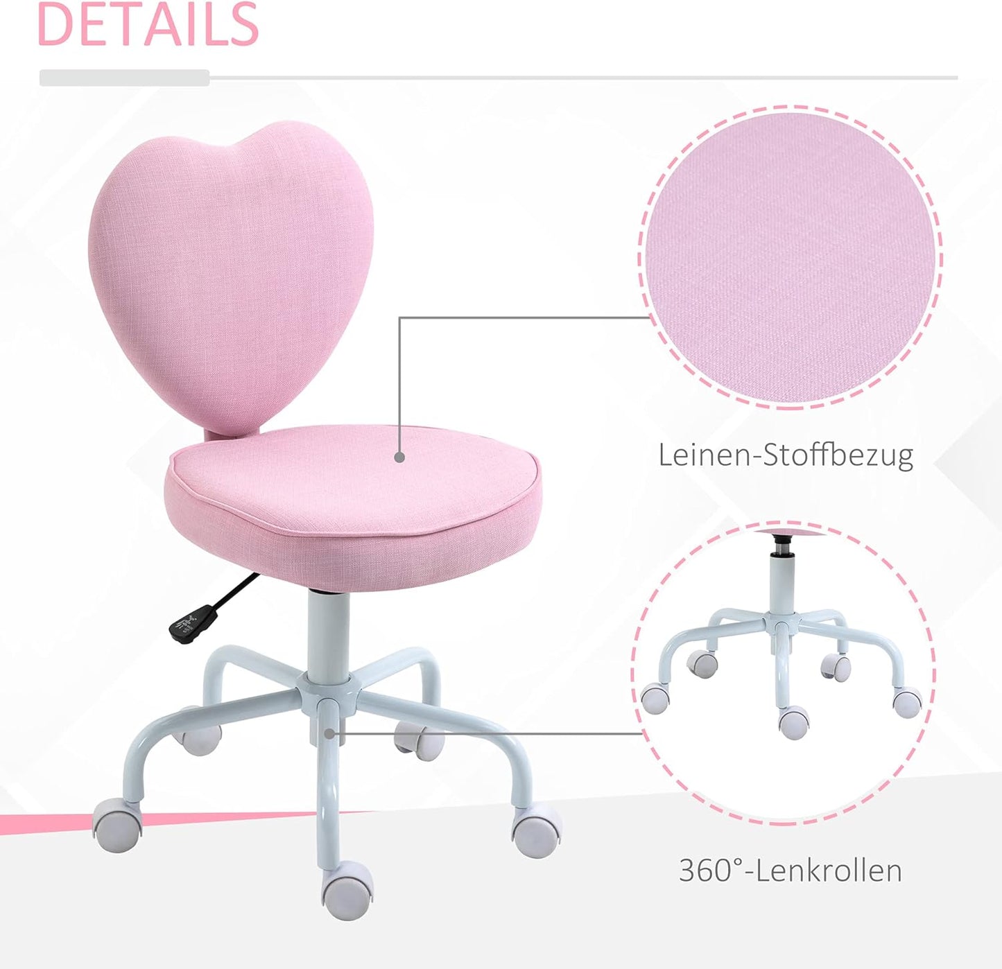 Schreibtischstuhl in Herzform