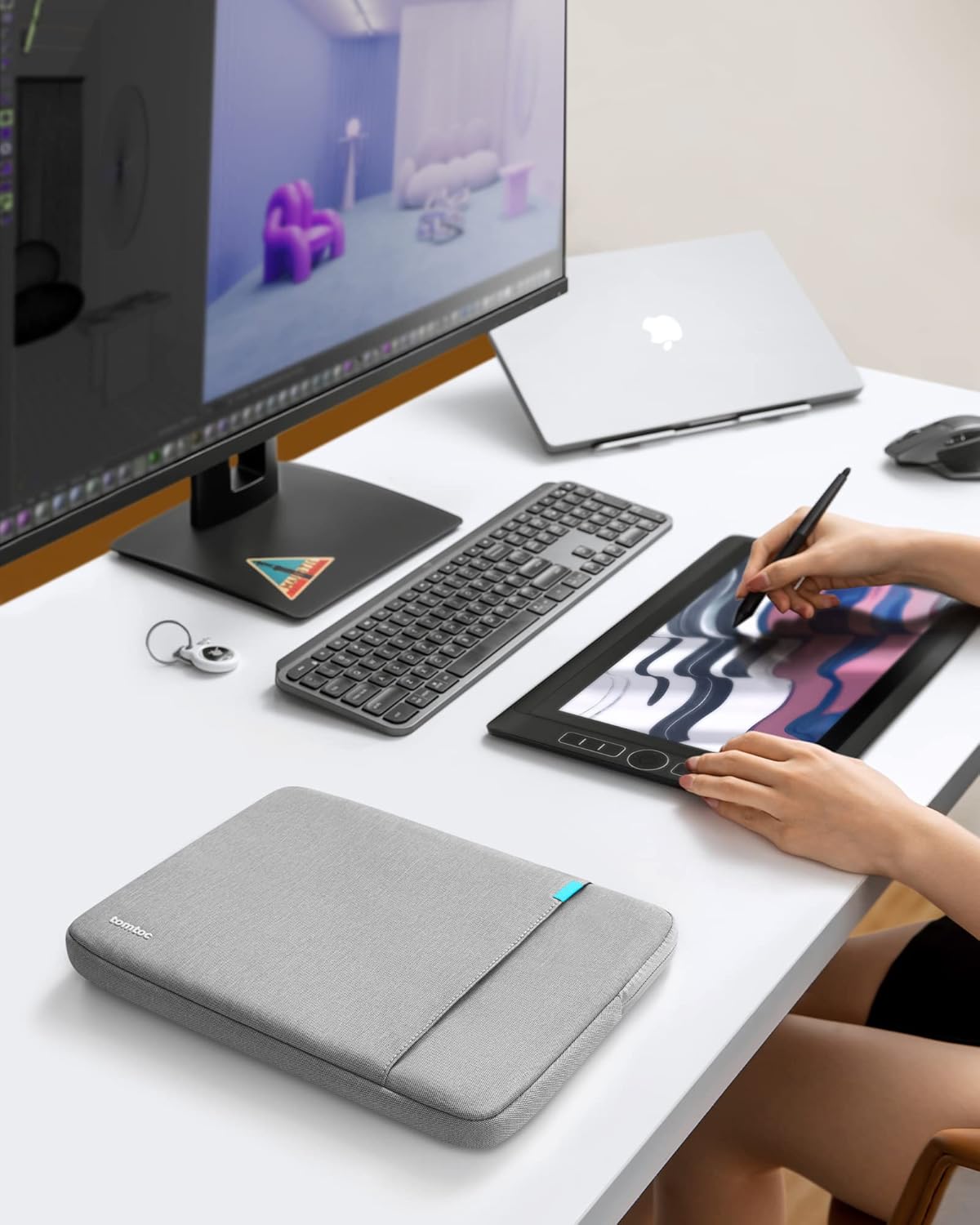 360° MacBook Schutzhülle, 13 Zoll für MacBook Air/Pro Grau