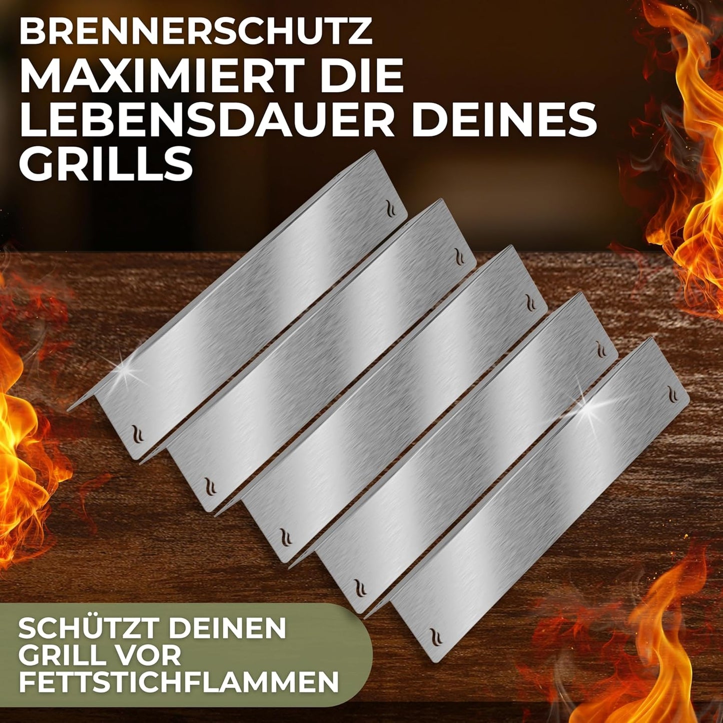 Aromaschienen-Set, 5er Set Edelstahl