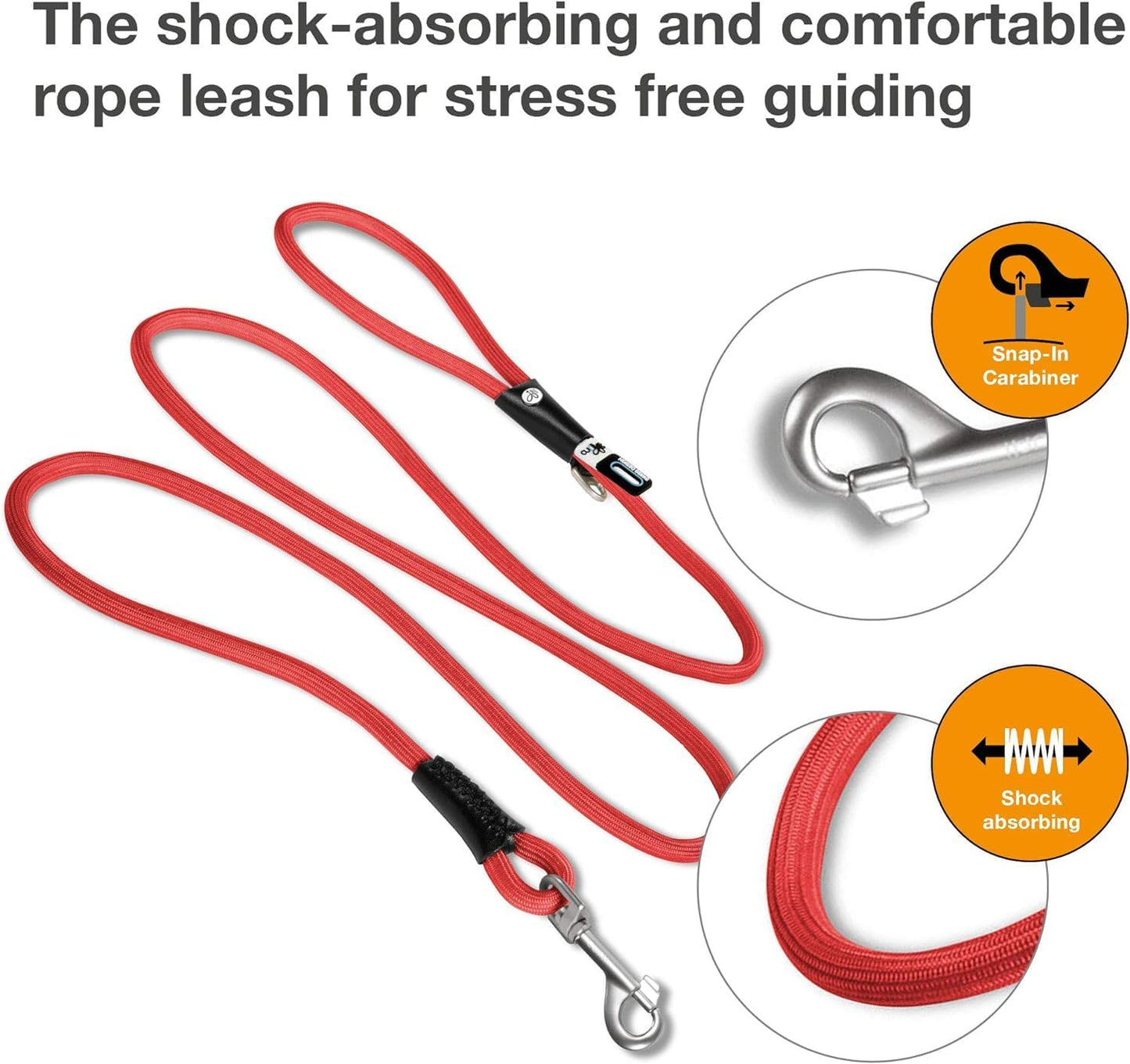 Stretch Comfort Leine, Red M