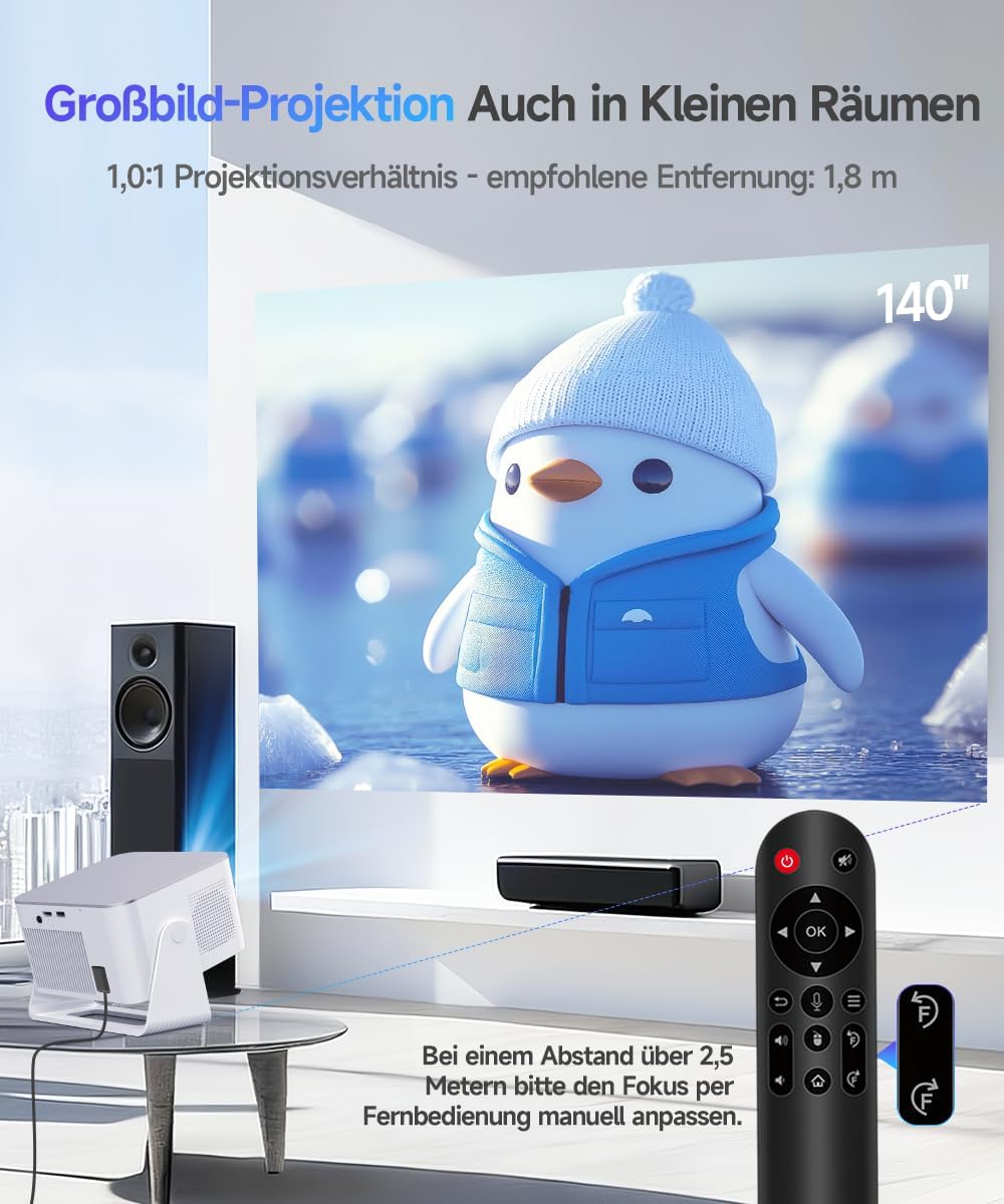 Mini Beamer mit Android 14