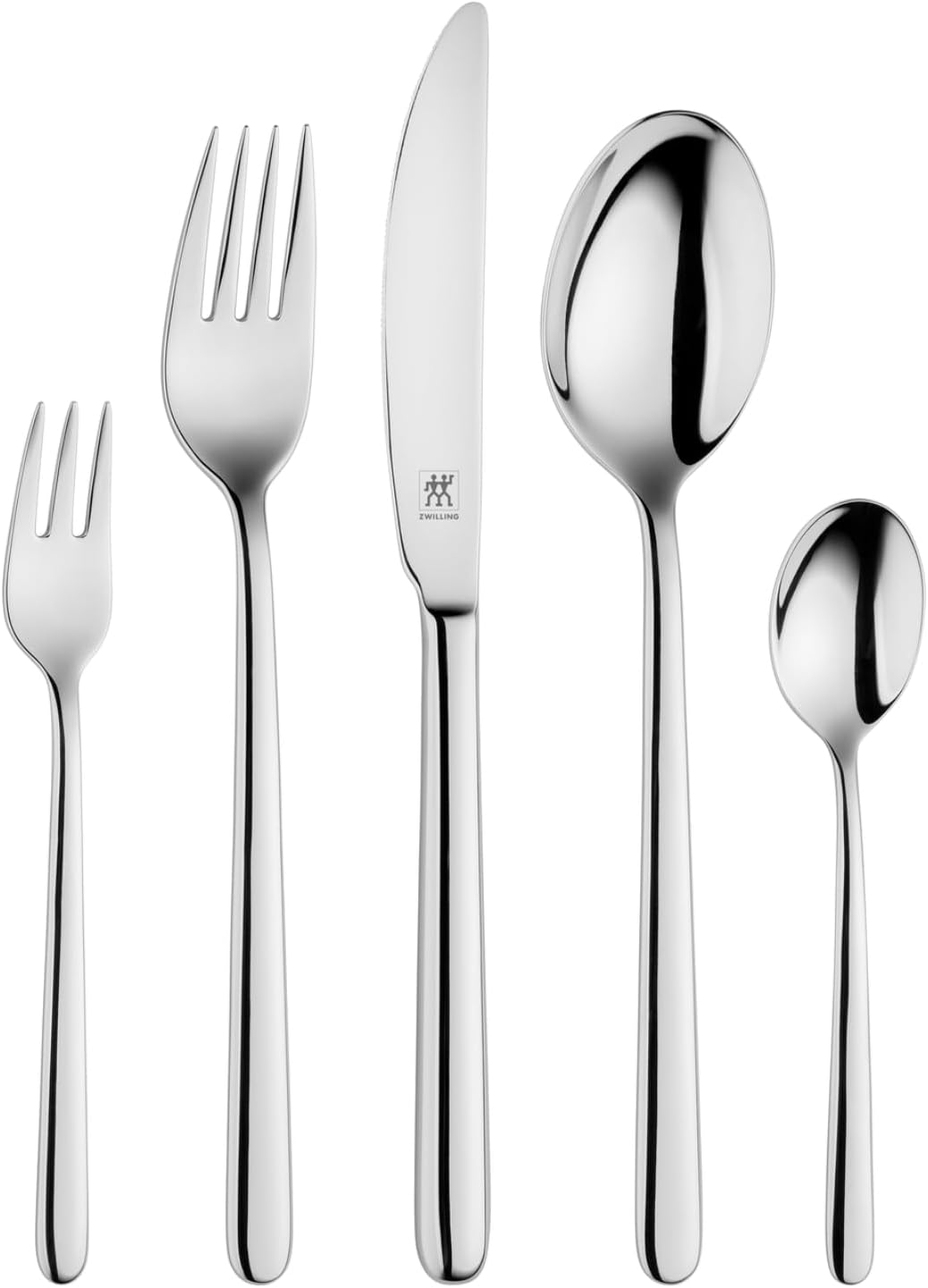 60-teiliges Tafelbesteckset für 12 Personen, zeitloses Design, hochglanzpoliert, plastic free 60 tlg.