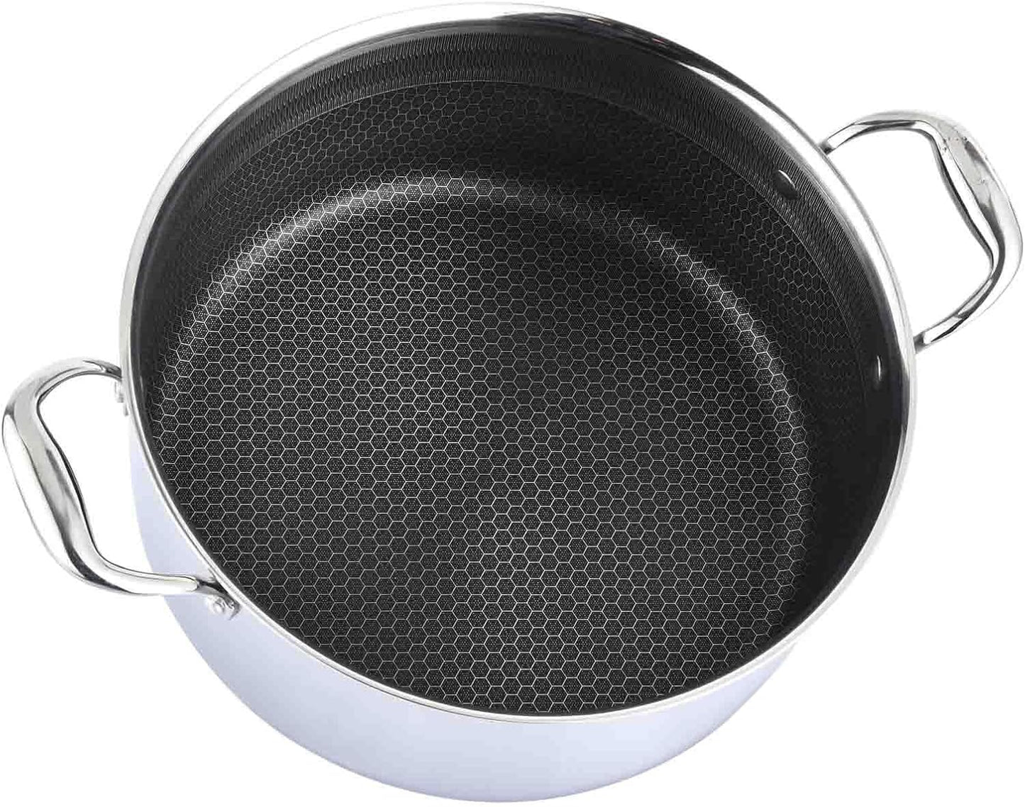 Edelstahl Induktionstopf mit Glasdeckel 6L (28 cm), 28 cm Kochtopf