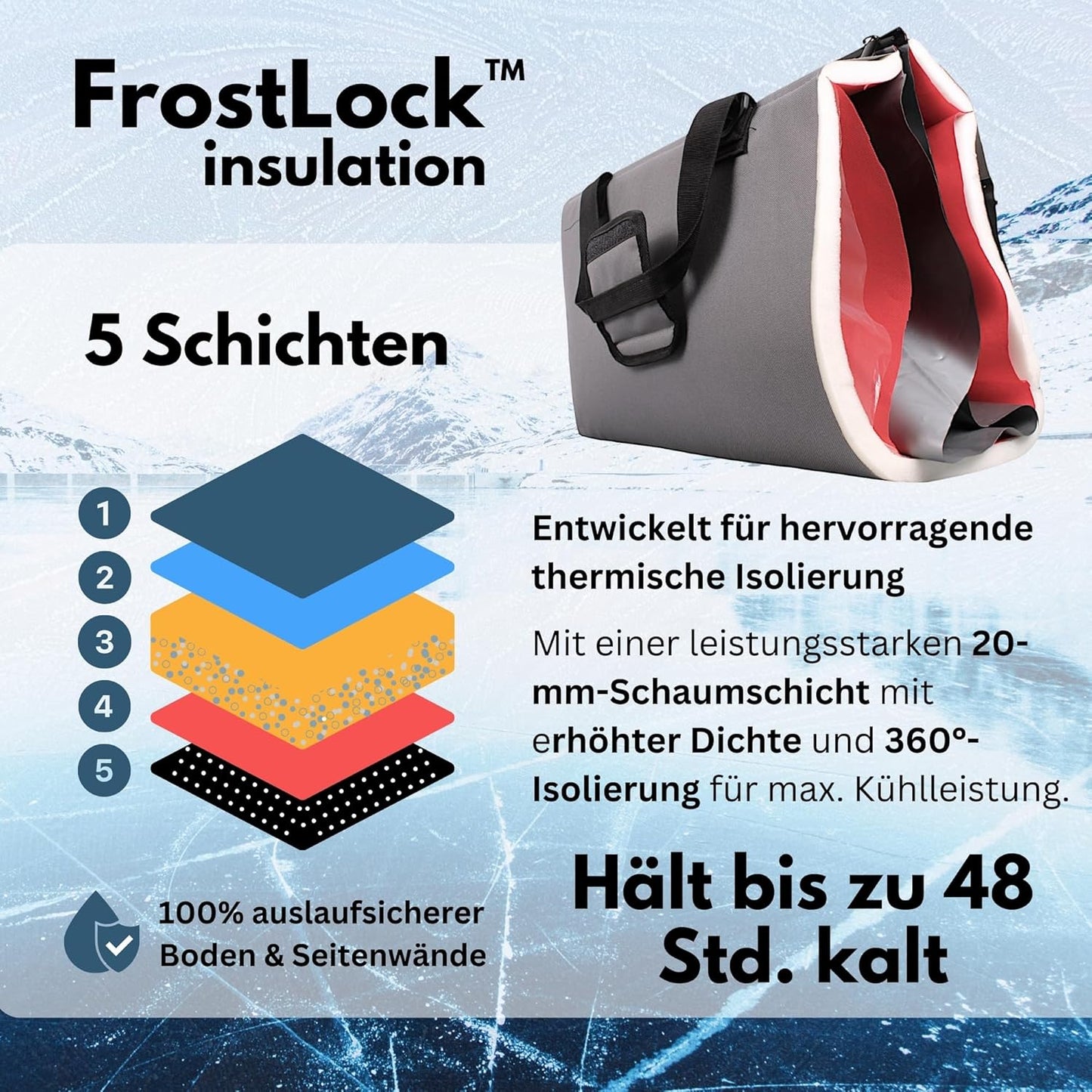 Auslaufsichere Kühltasche Epic, Kühltasche - Klein (5L)