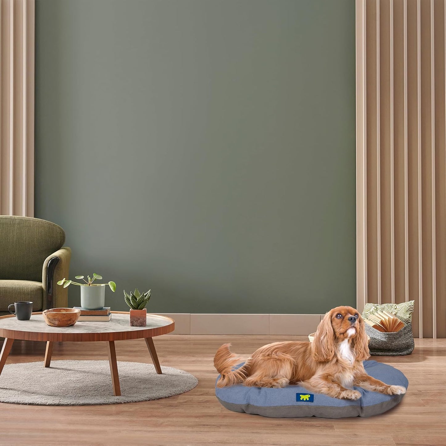 Hundebett Relax, Baumwolle L 78 x P 50 x H 7 cm Hellblau