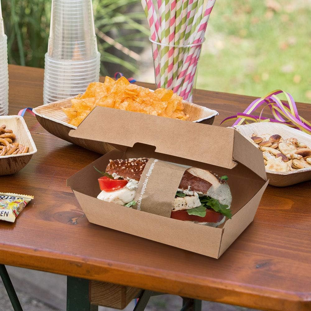Fast Food Boxen, 50 Stück, 21.4 x 11.4 x 8.5 cm (50 Stück)