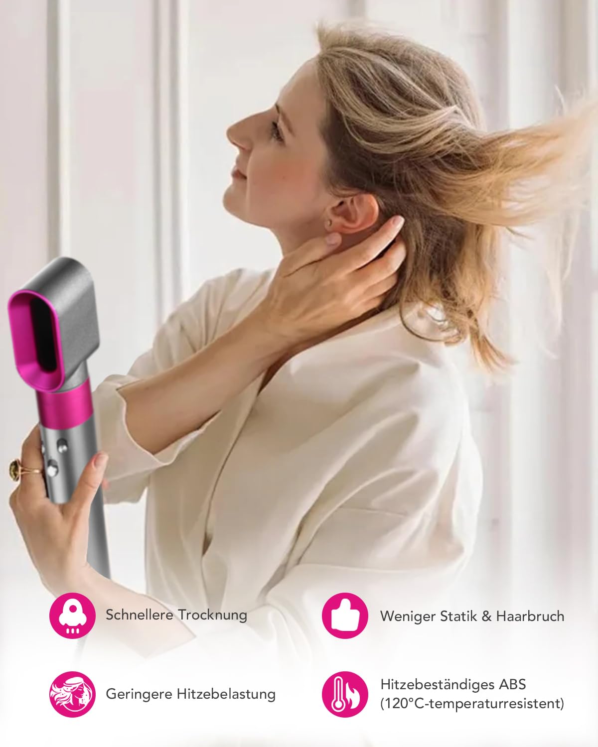 Vorstyling-Trocknerdüse für Airwrap, Fuchsia