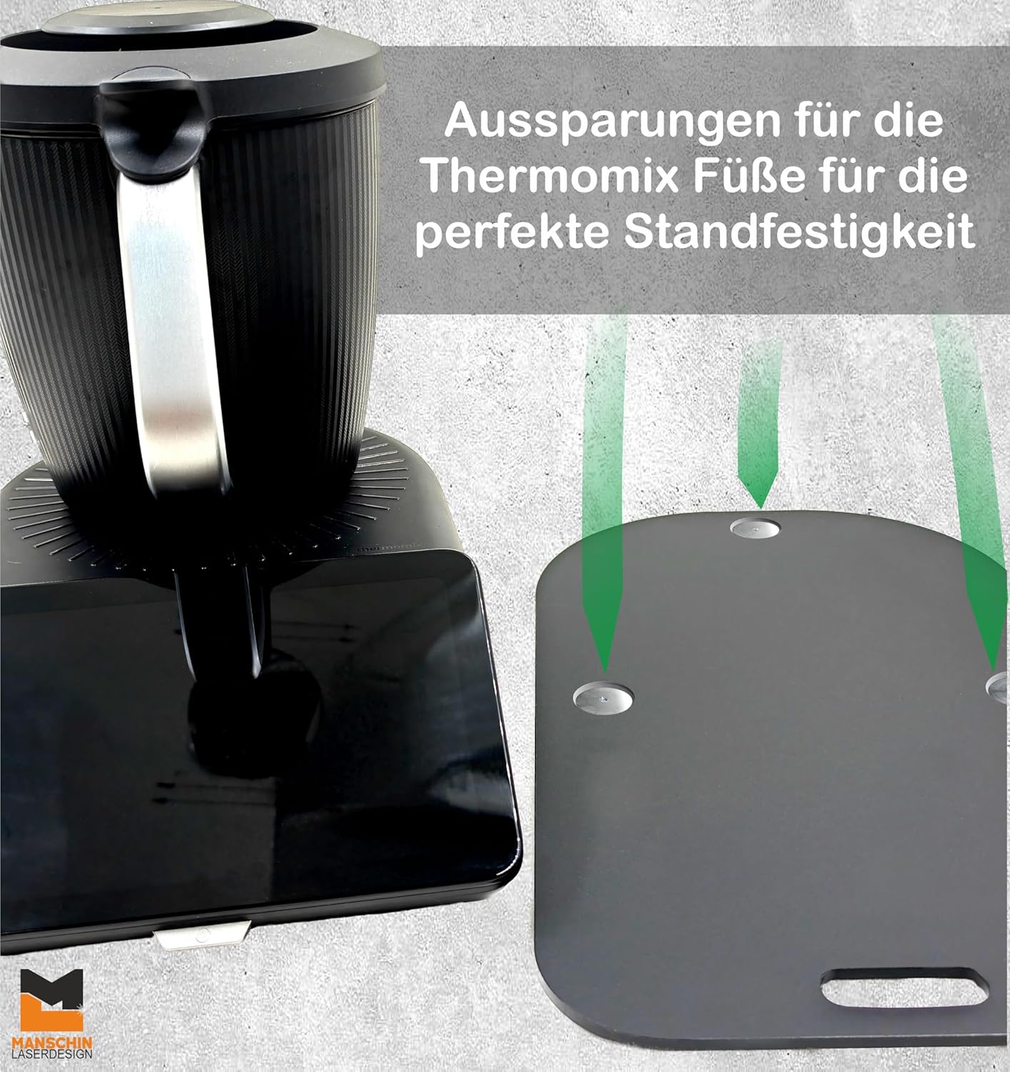 Gleitbrett für Thermomix TM7, Anthrazit Matt