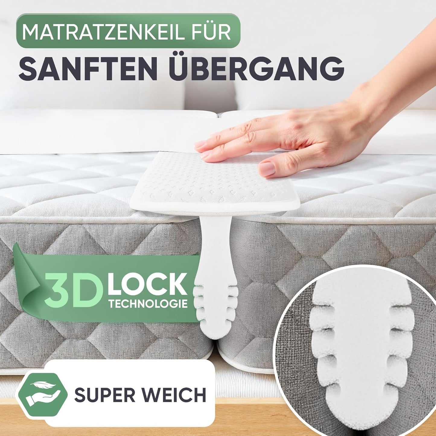 Matratzenbrücken-Set mit wasserdichtem Keil und Spanngurten, Liebesbrücke mit T-Stück