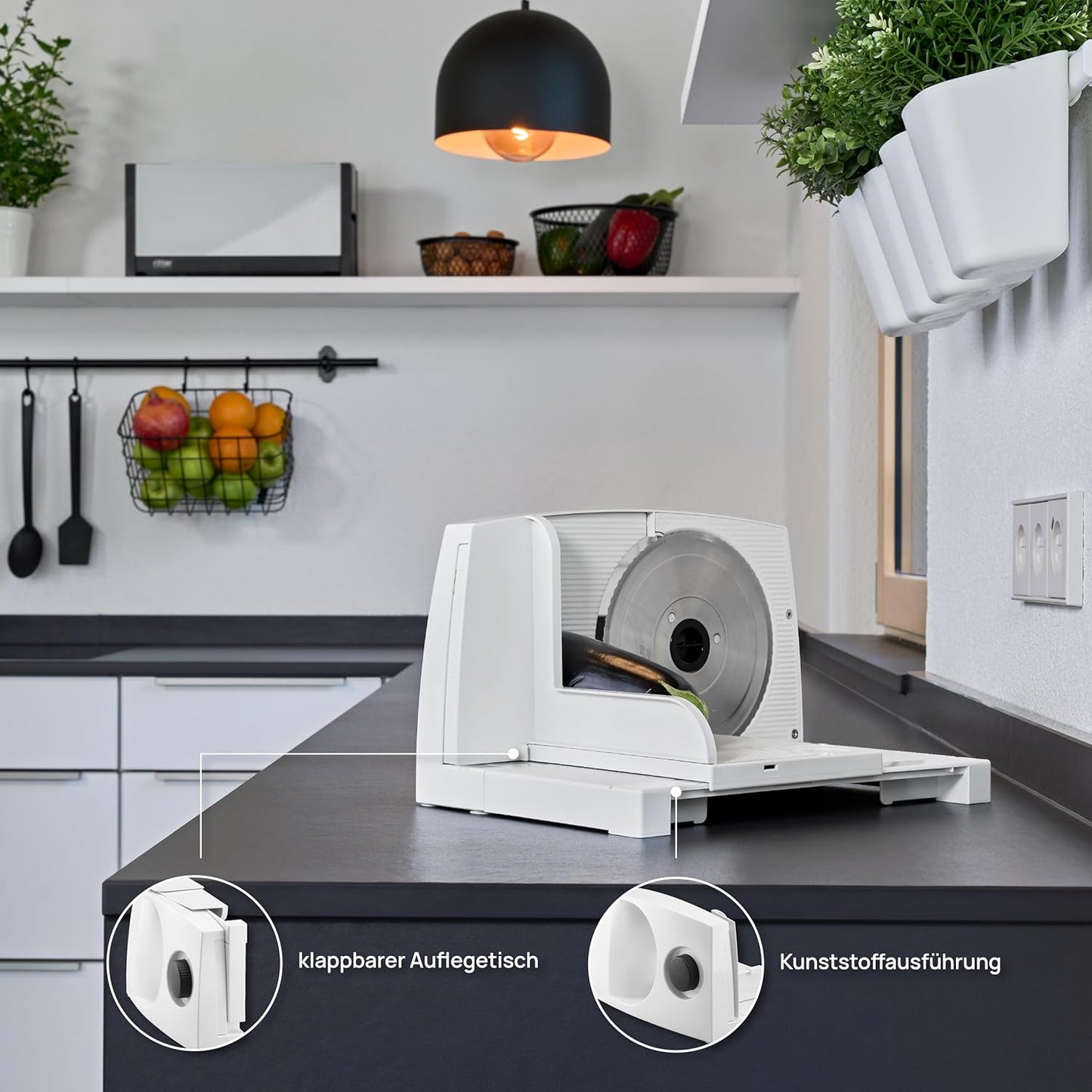 Klappbarer Allesschneider mit ECO-Motor