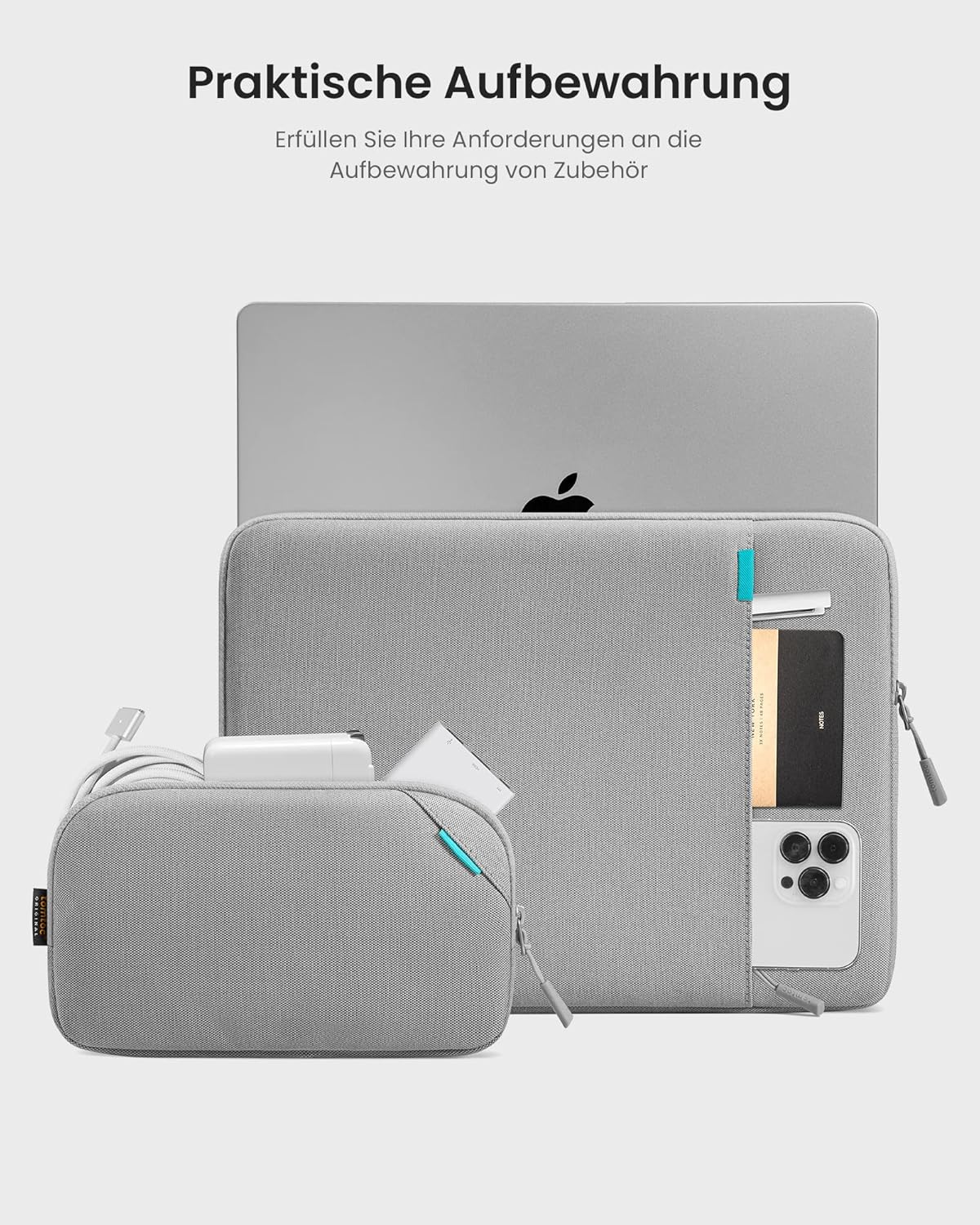 Wasserabweisende Laptoptasche, Grau / 14 Zoll für MacBook Pro 14