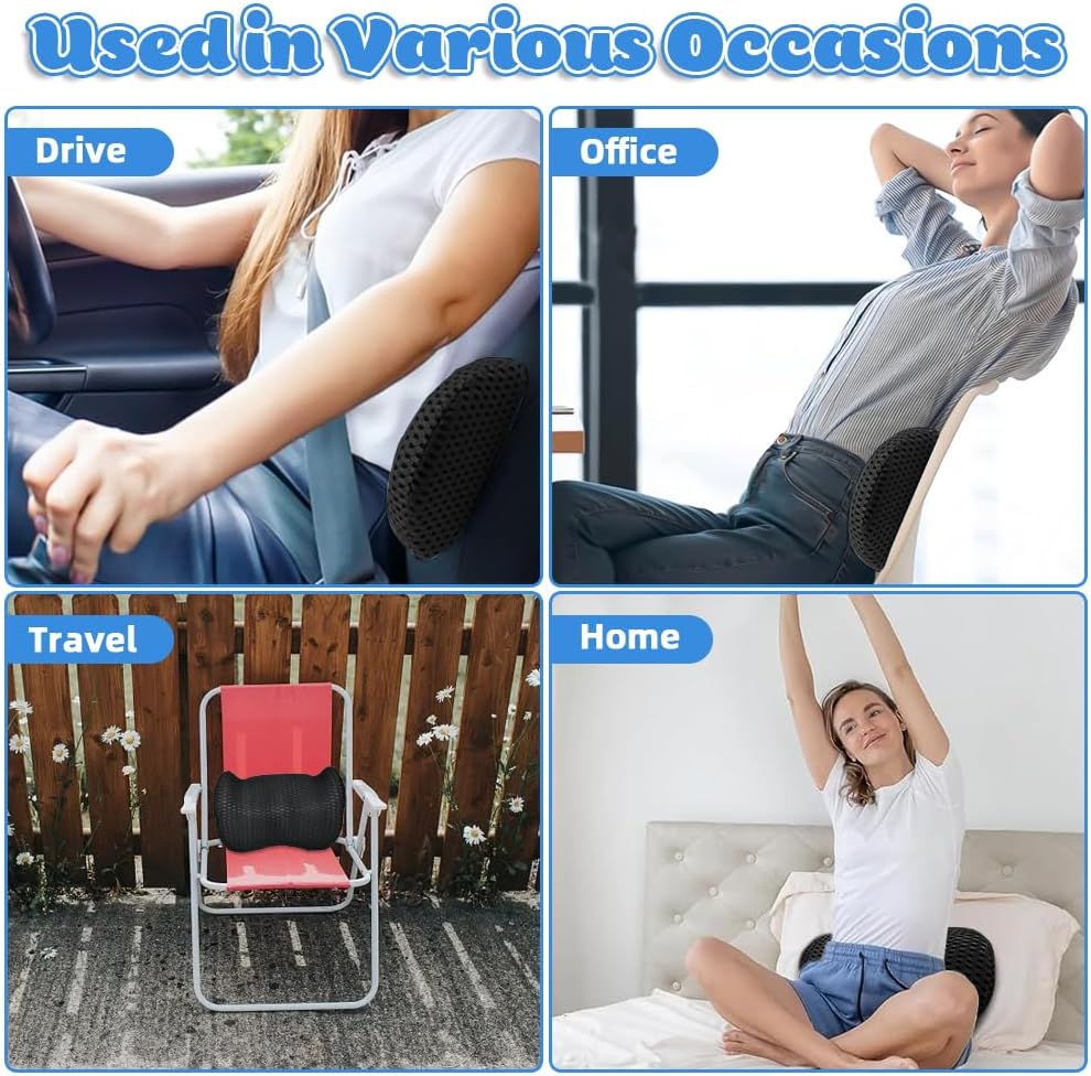 Ergonomisches Memory Foam Lendenkissen für Stühle & Autositze, Grösse 1