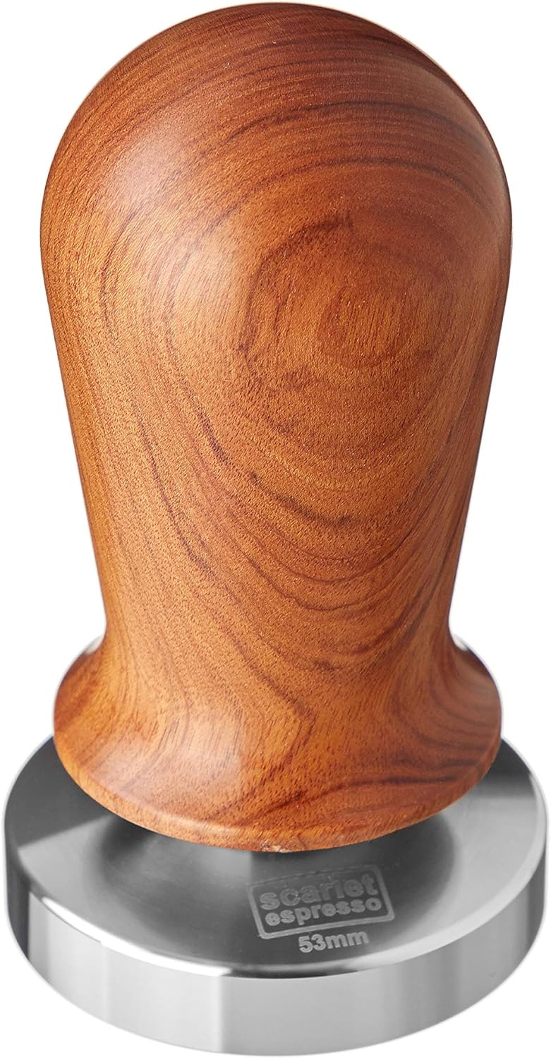Espresso Tamper Perfetto, 53 mm Sandelholz - Dunkelbraun