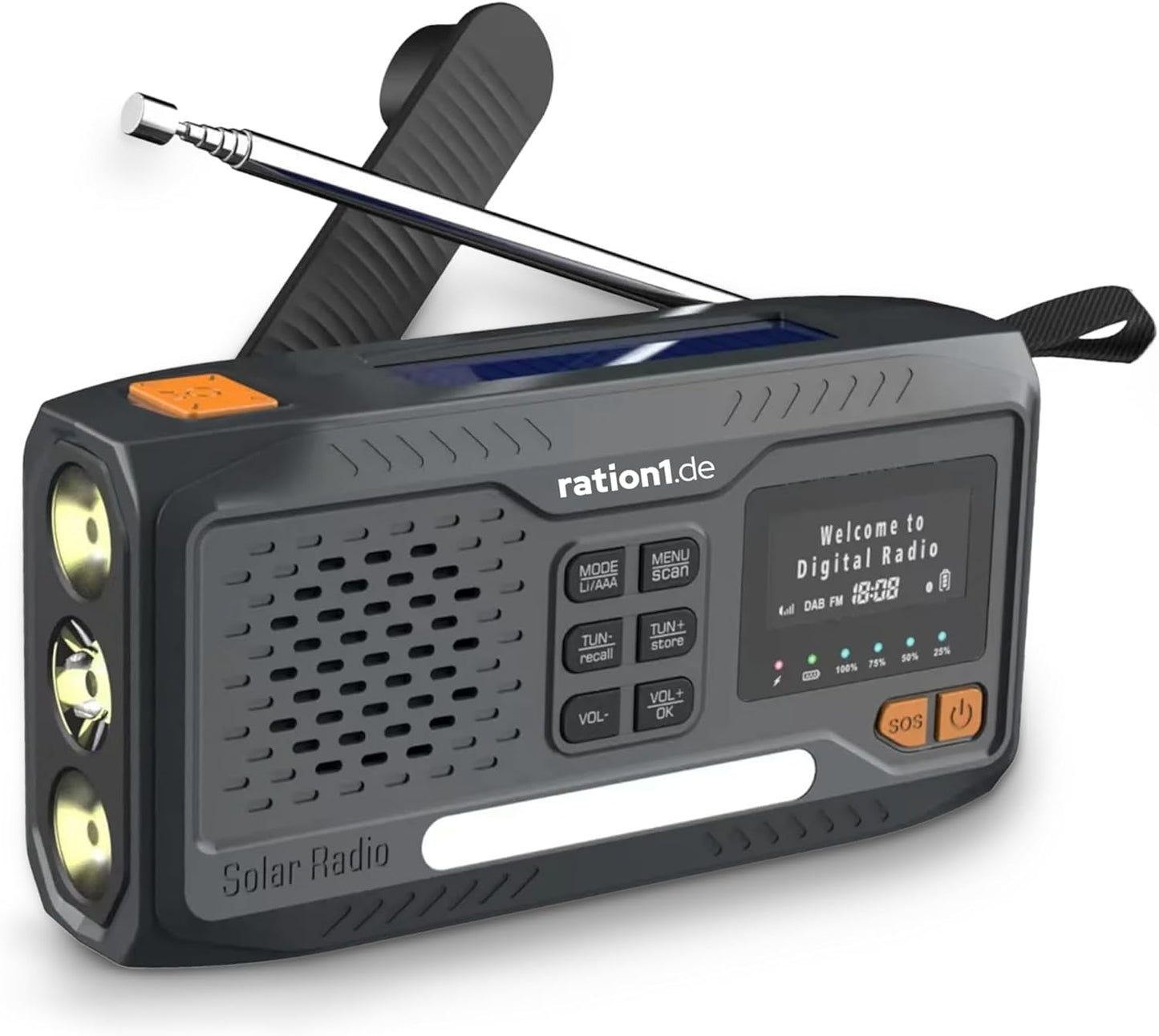 DAB+ Kurbelradio, Kurbelradio 8in1