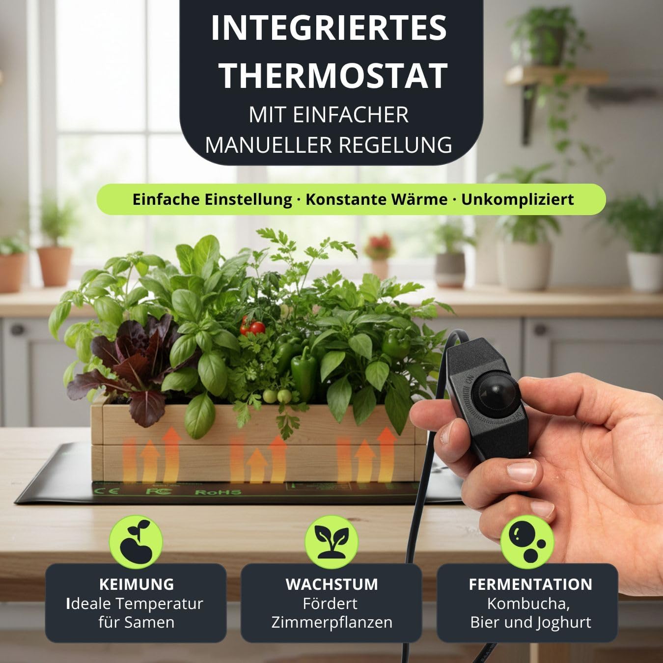 Heizmatte für Anzucht und Keimung