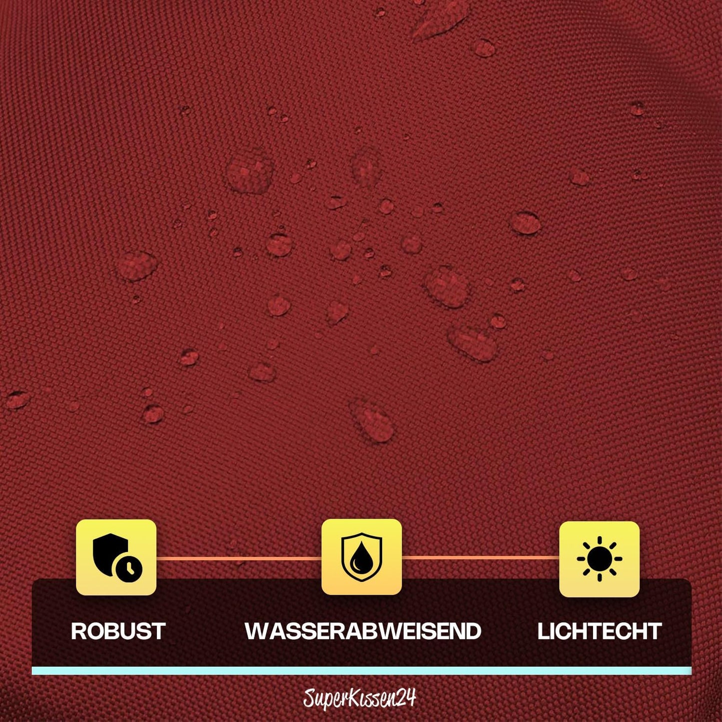 Outdoor Sitzkissen-Set (6-teilig, 45x45 cm), 6er 45x45x5 cm Set Bordeaux
