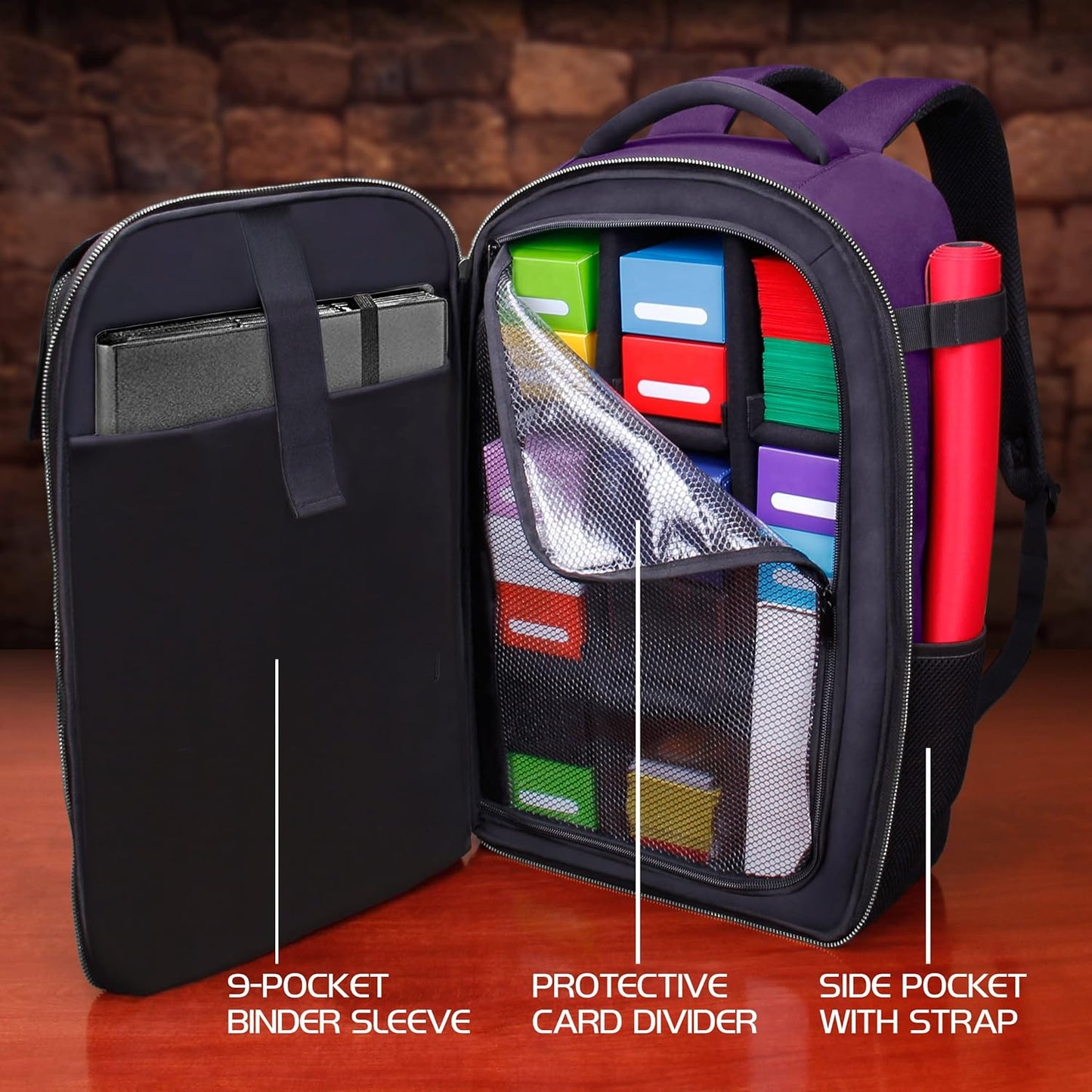 Tabletop Collector's Edition Card Storage Backpack, Drachen Lila