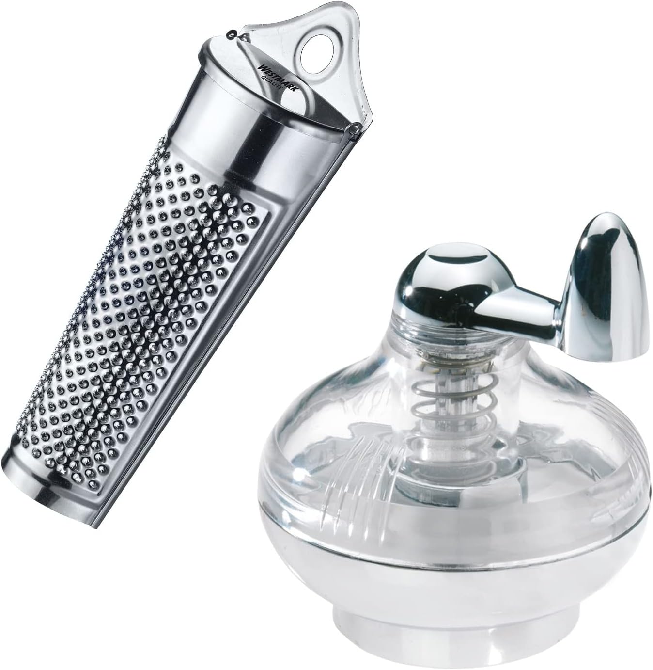 Muskatmühle und Reibe mit Vorratsfach, Reibe + Mühle