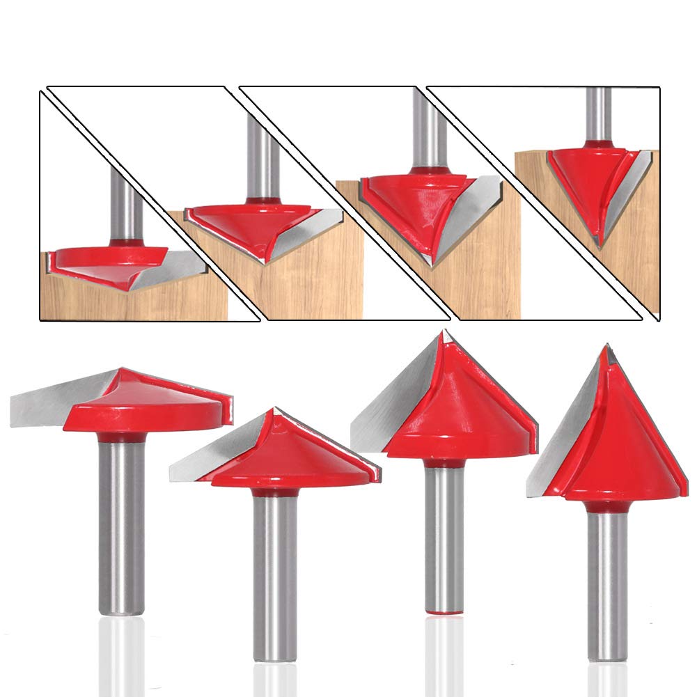 6-teiliges V-Nut Fräser Set