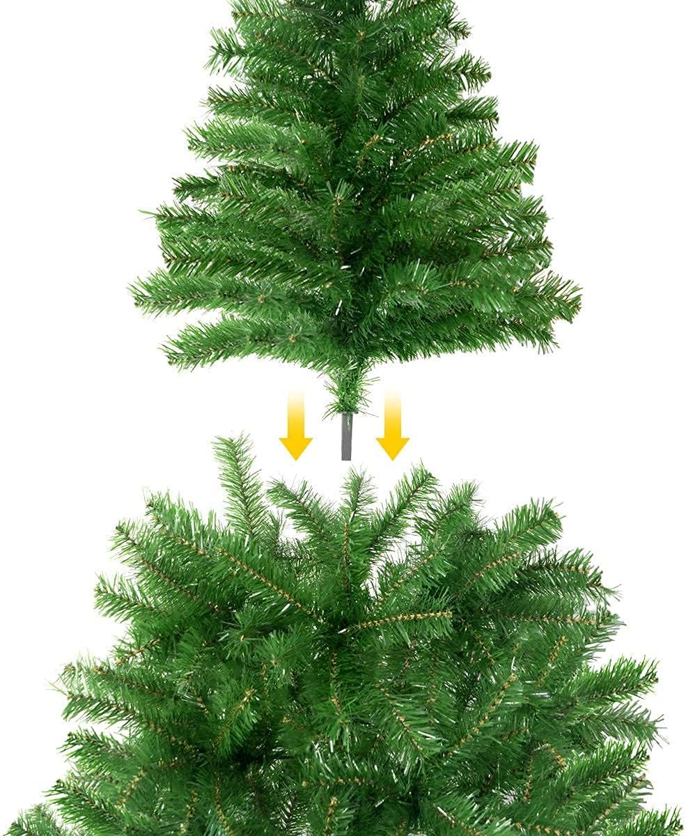 Künstlicher Weihnachtsbaum mit 477 Spitzen, 180 cm Glitzergrün