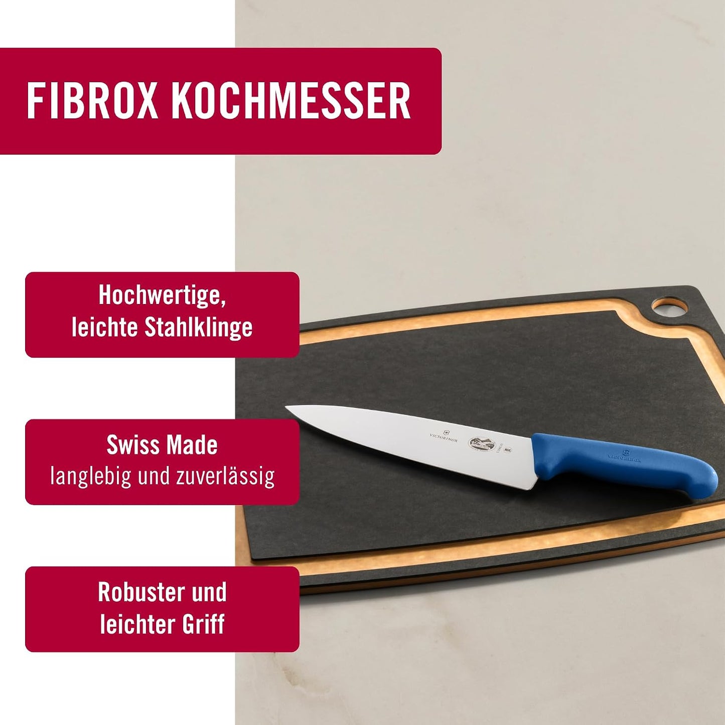 Fibrox Kochmesser, Blau