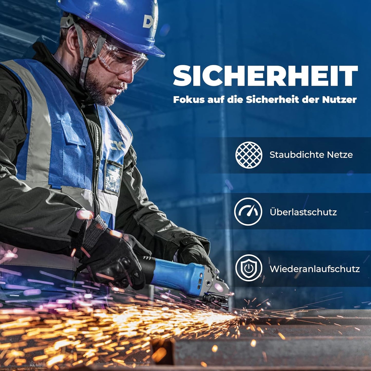 Winkelschleifer mit Zubehör, 800W Winkelschleifer