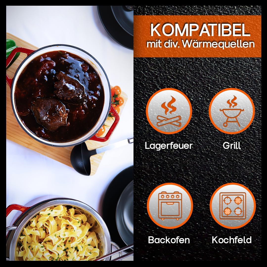 Gusseisen Schmortopf, 5L