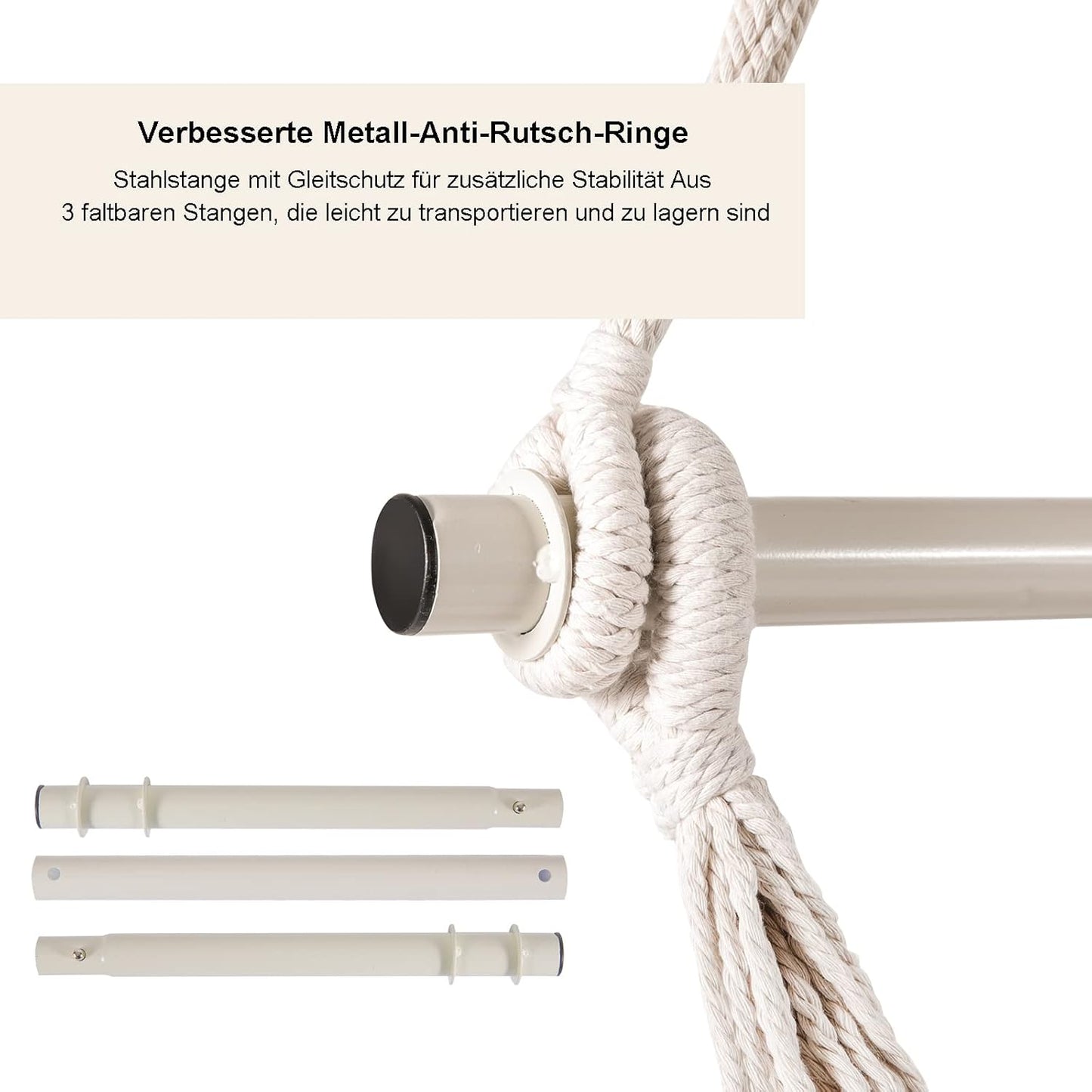 Hängesessel für Indoor und Outdoor, Beige