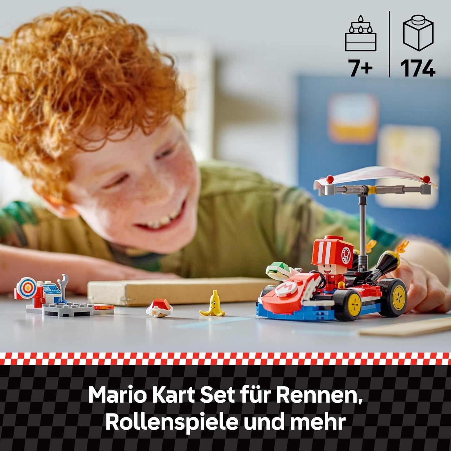 Mario Kart Standard-Kart mit Toad Figur