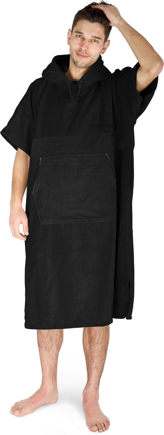Unisex Surferponcho, Schwarz S-M