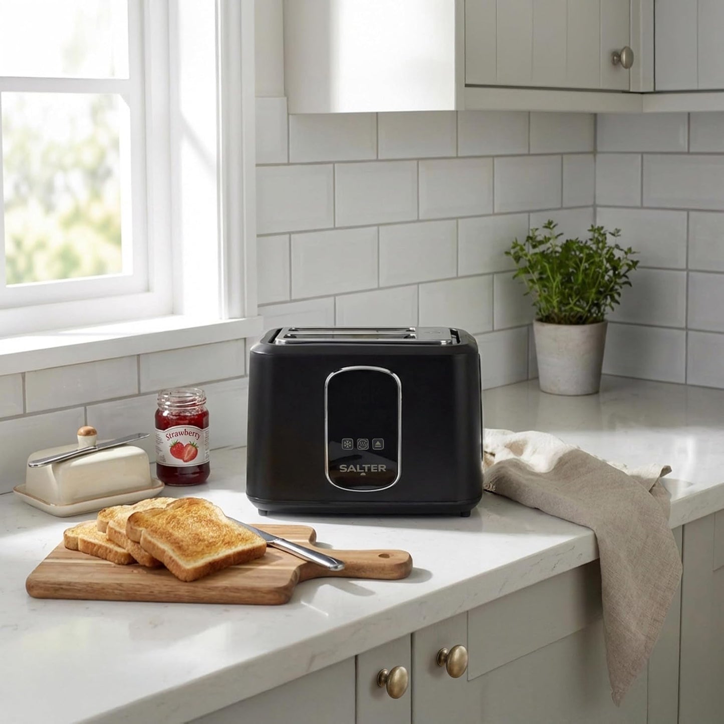 Digitaler 2-Scheiben-Toaster mit LED-Display