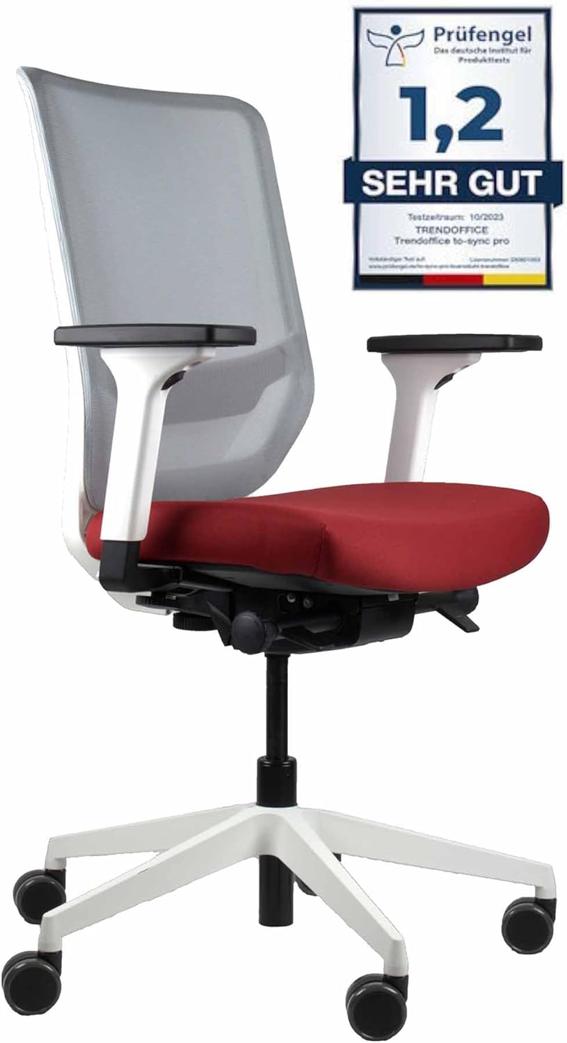 Ergonomischer Bürostuhl, Rot Netz-Rückenlehne