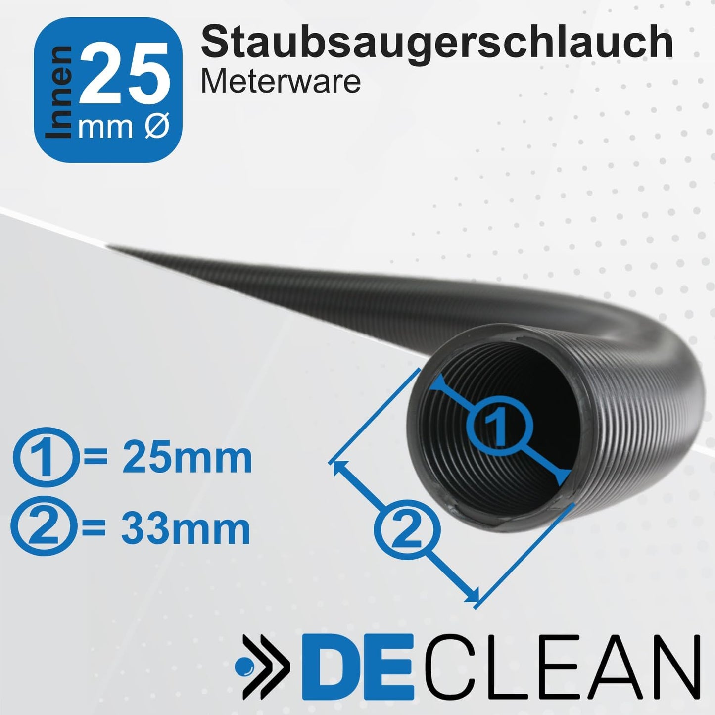 Staubsaugerschlauch 25mm, 2 Meter ; 25mm