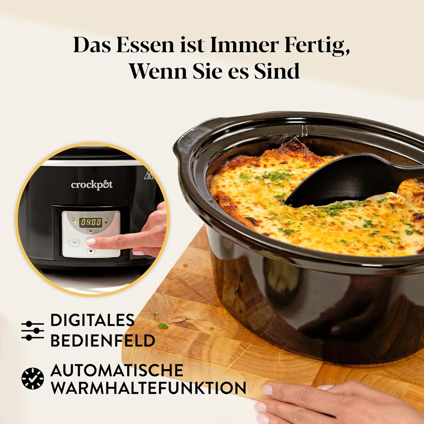 Schongarer mit Countdown-Timer, 3.5 Liter Schwarz