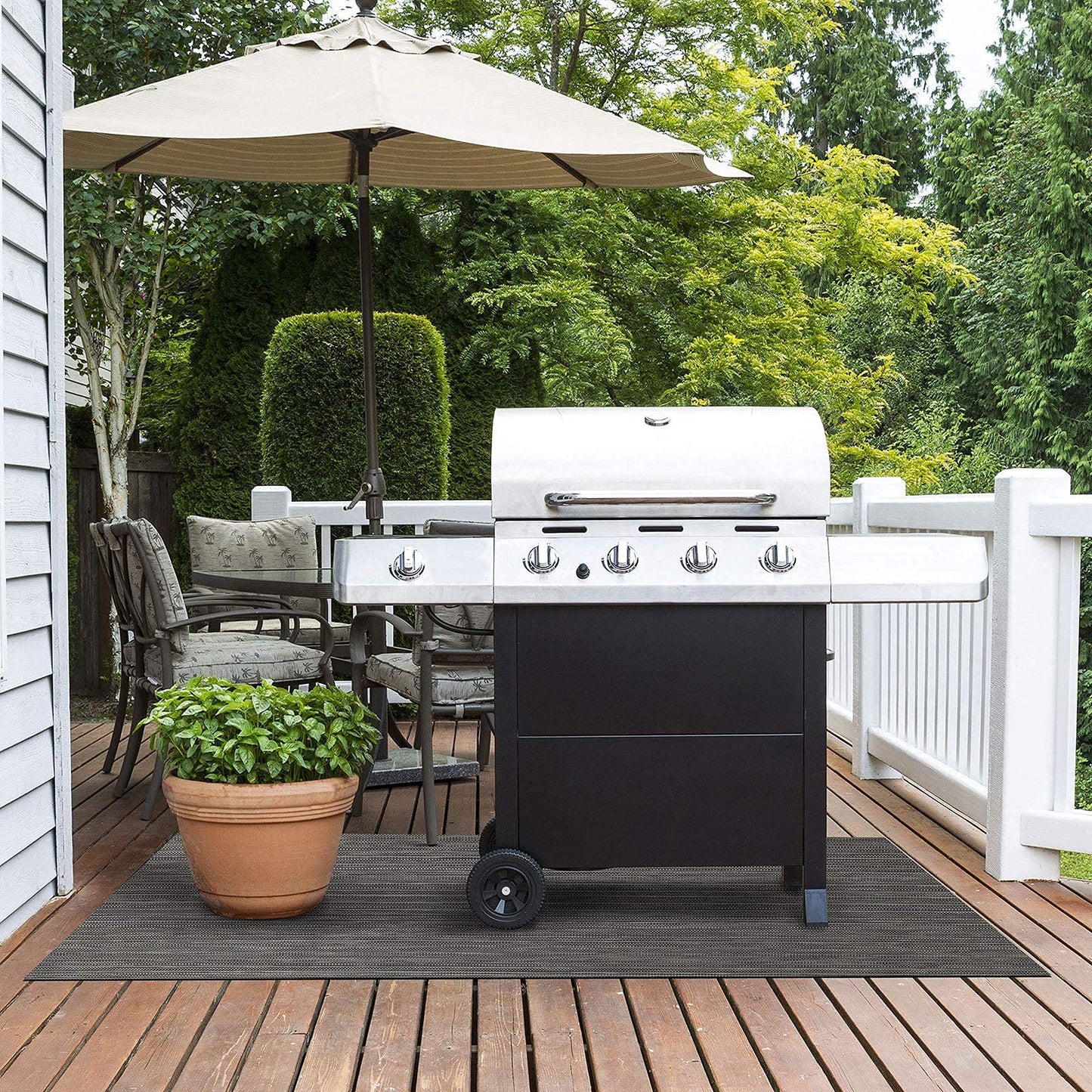 Grillmatte für Gas- & Holzkohlegrills, 180x180 cm, 180 x 180 cm Genua