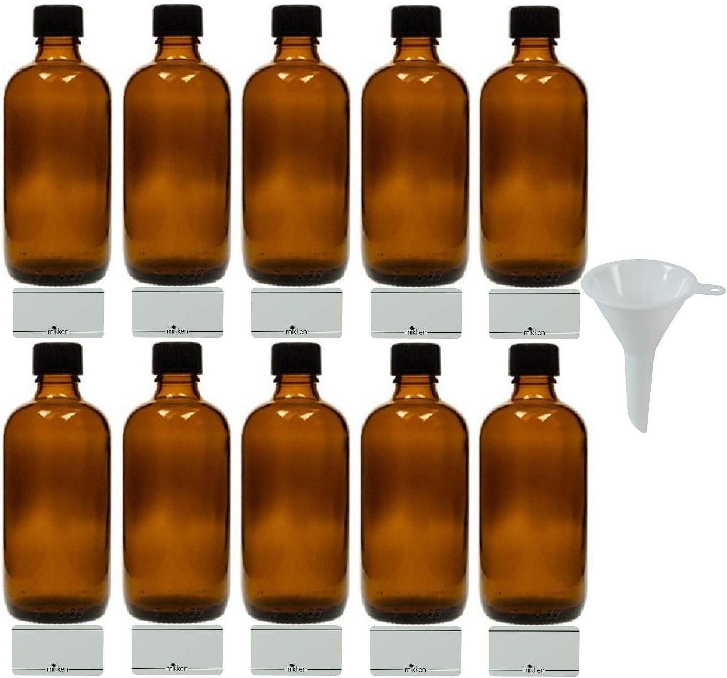 10er Set Apothekerflaschen, Braun 10 x 100ml