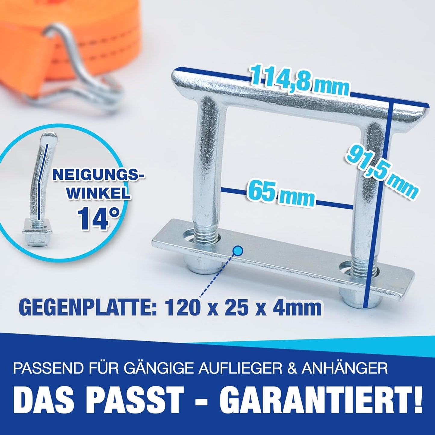 Zurrbügel 4er-Set für Ladungssicherung, 4 Stück