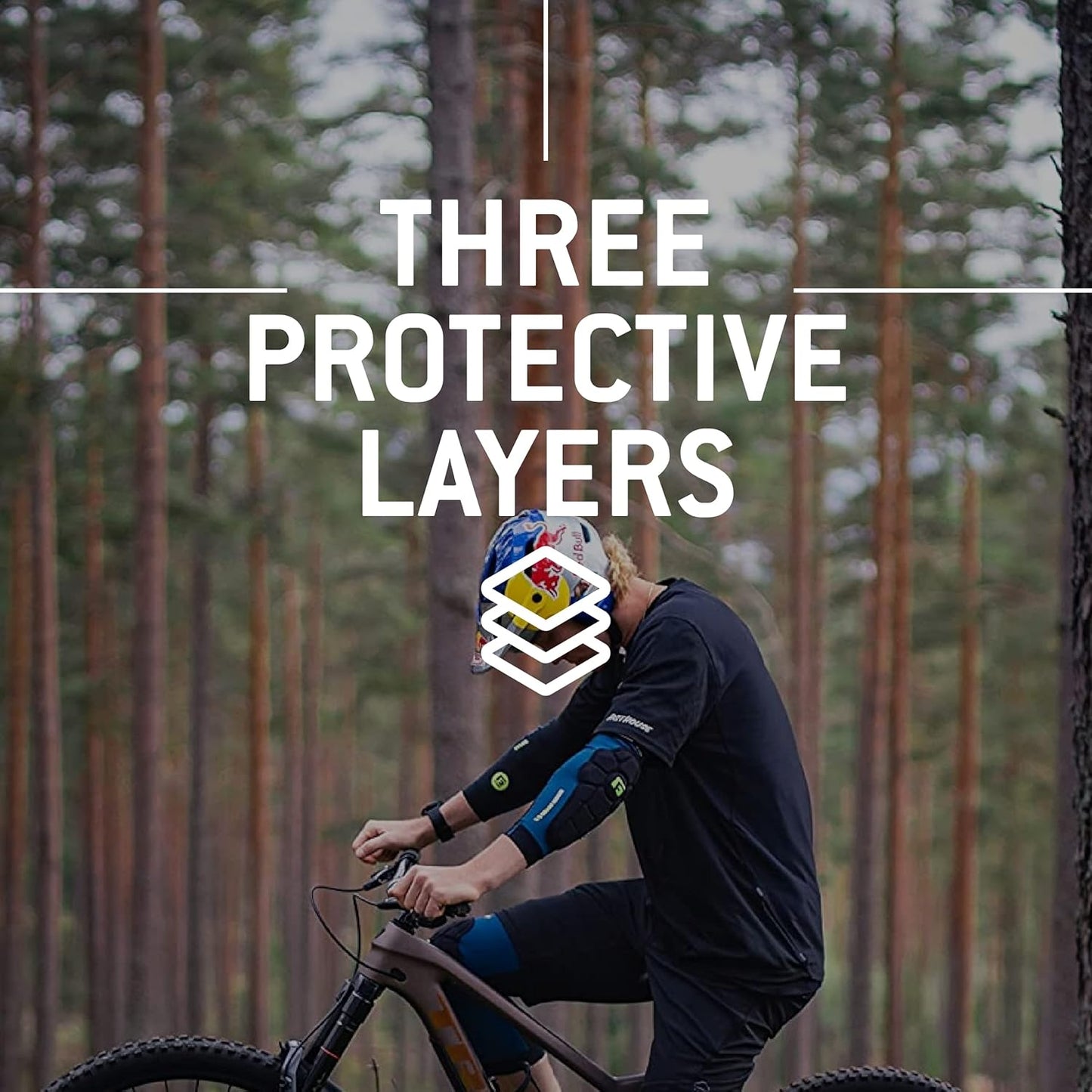 Pro-Rugged 2 MTB Ellbogenschützer für Erwachsene, Adult Large Storm Blau