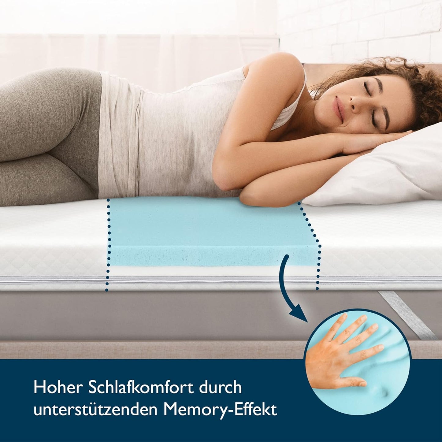 Gel Matratzentopper 180x200 cm, 180x200 cm