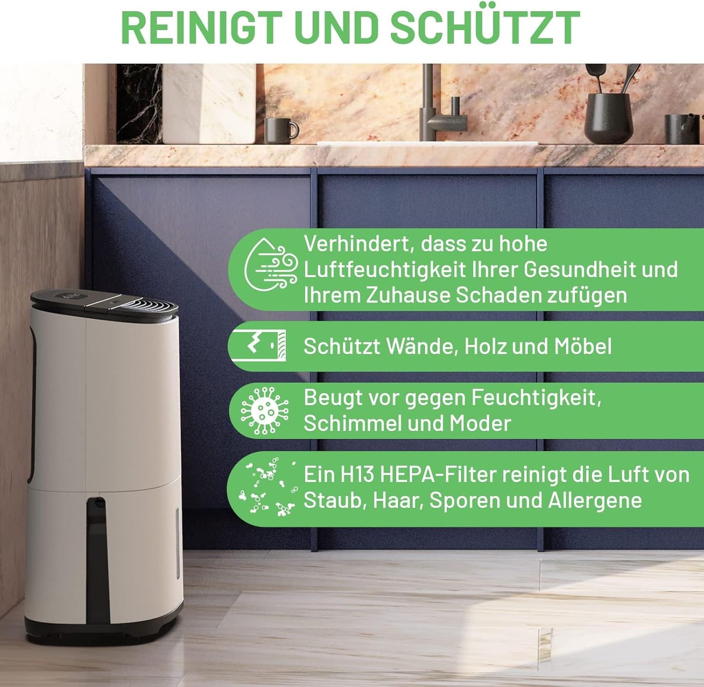 Luftentfeuchter & Luftreiniger, Weiß AreteOne-25L