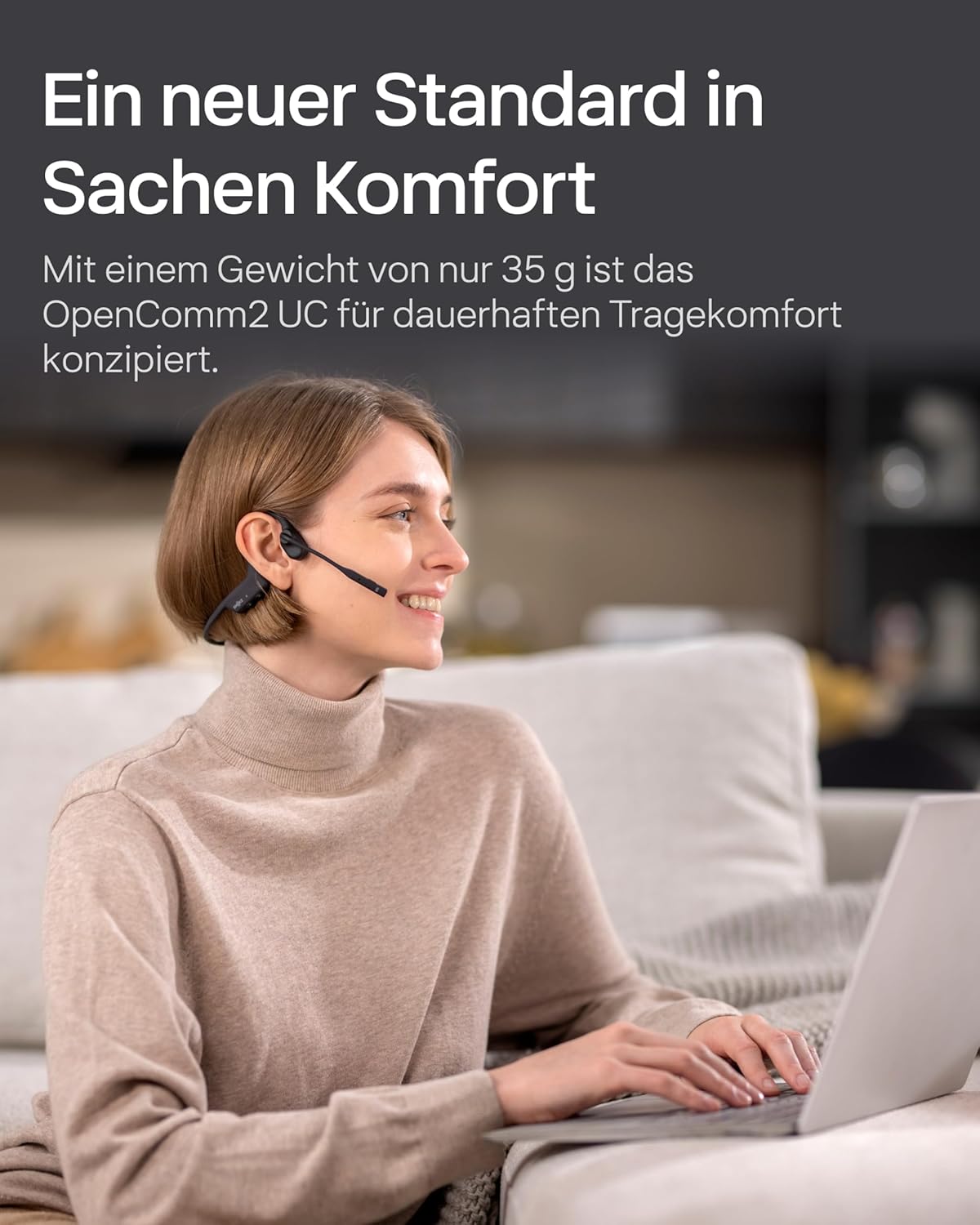OpenComm2 UC Knochenschall-Headset, USB-A-Adapter (USB-C Laden)