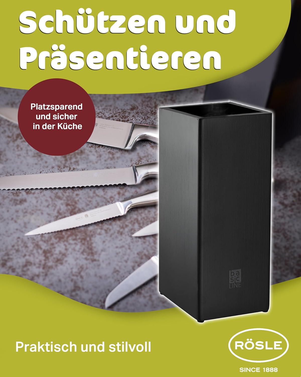 Bürsten-Messerblock mit Messerset